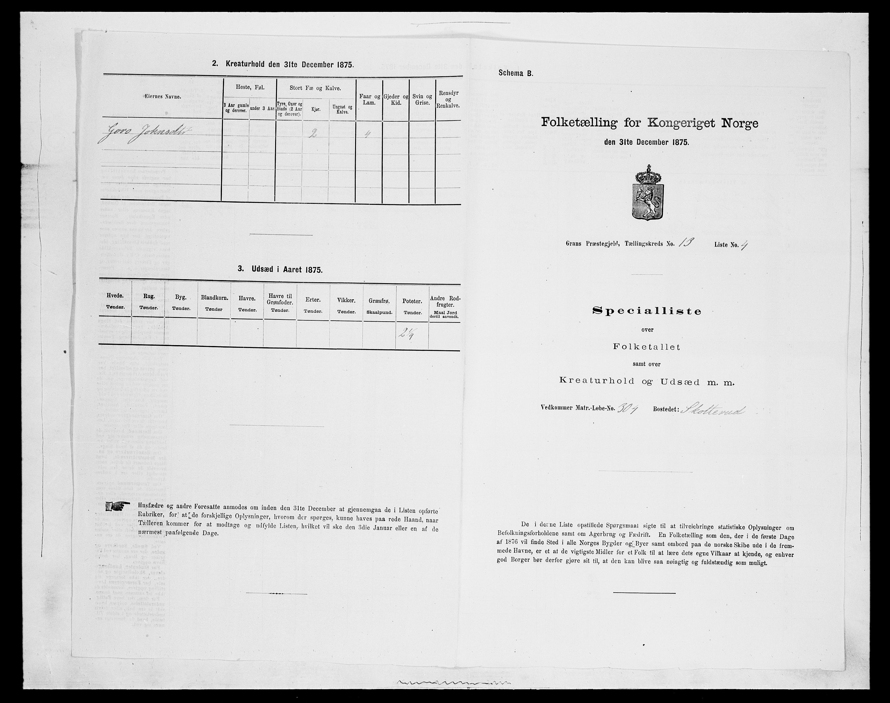 SAH, 1875 census for 0534P Gran, 1875, p. 2378
