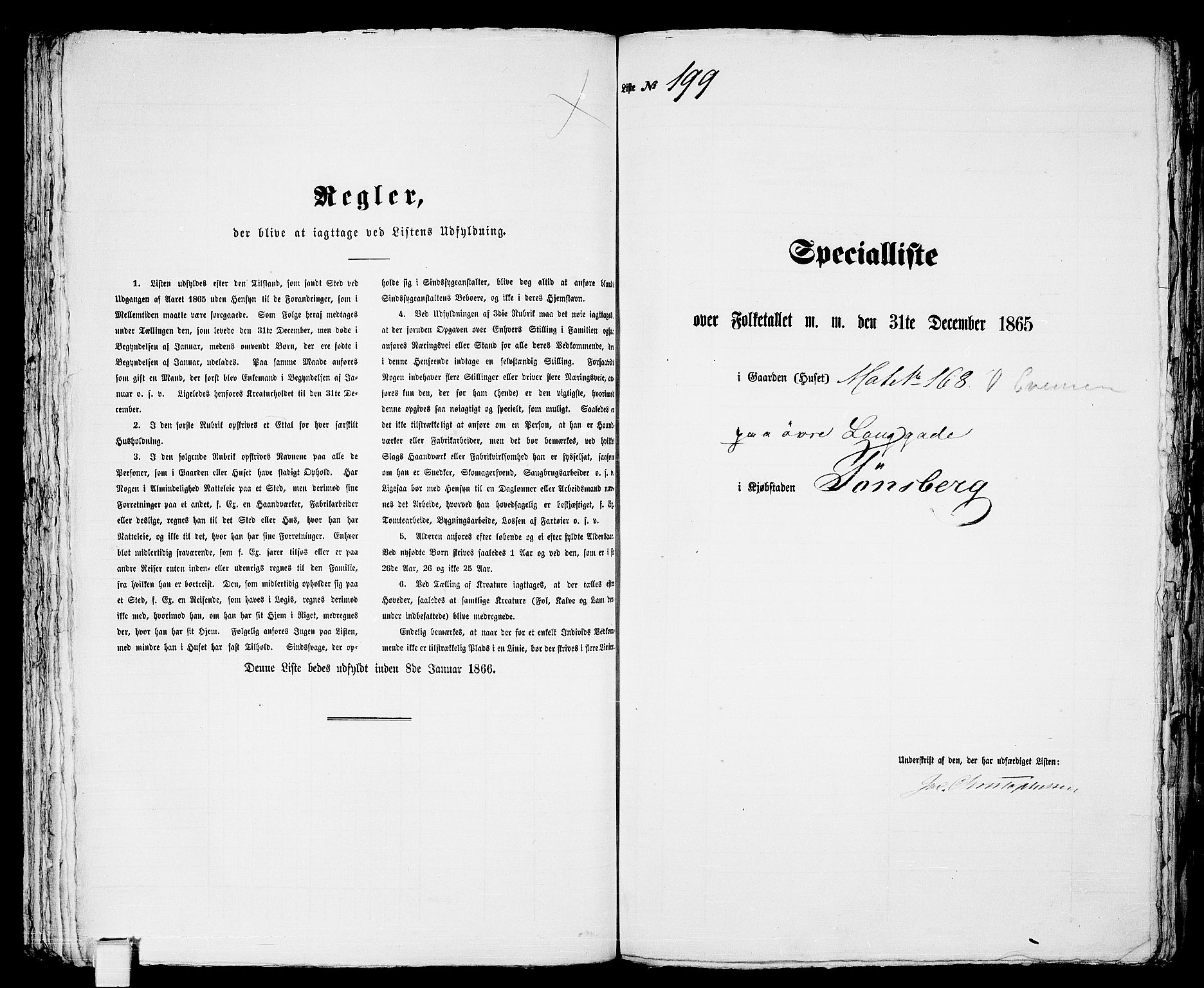 RA, 1865 census for Tønsberg, 1865, p. 432