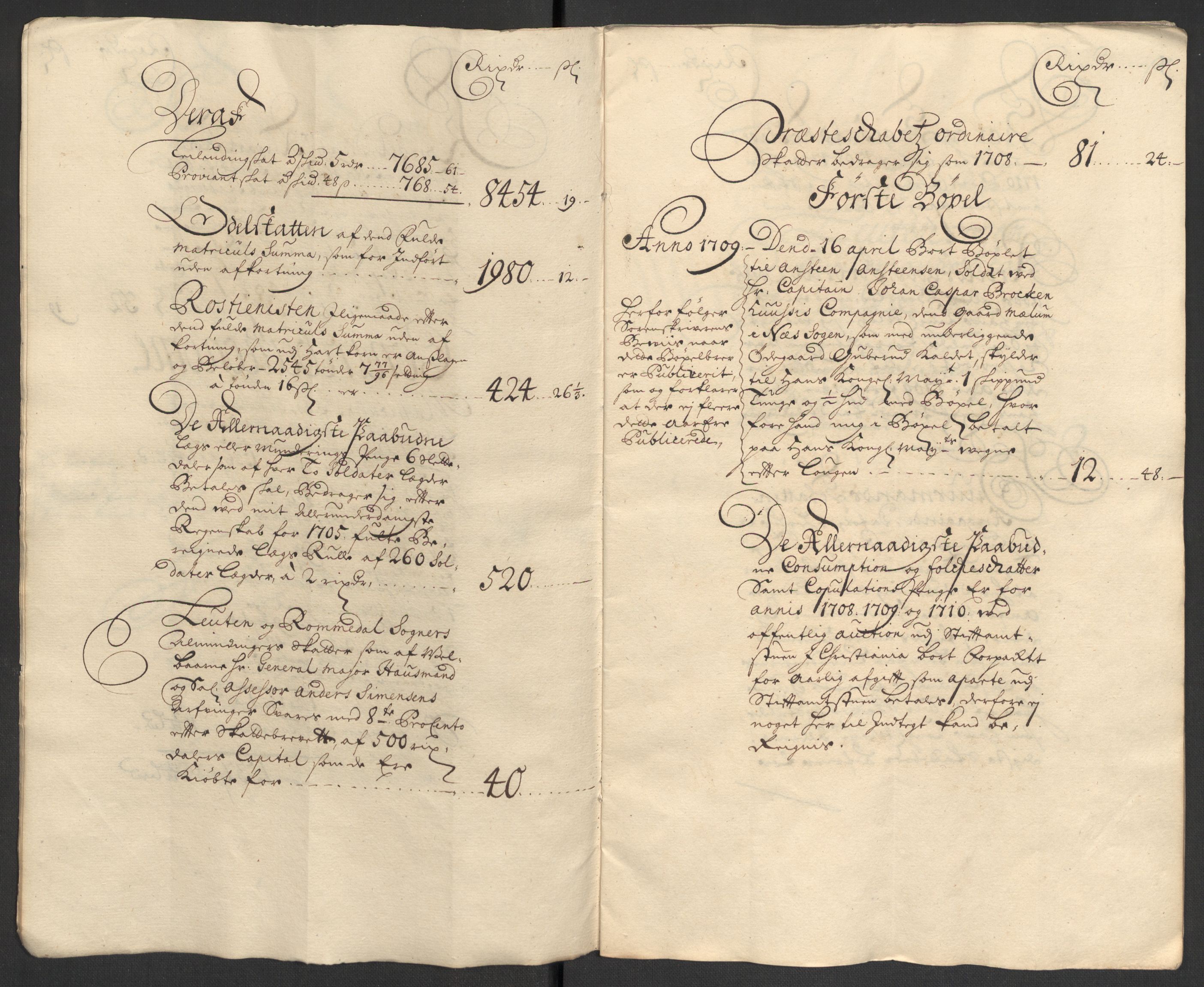 Rentekammeret inntil 1814, Reviderte regnskaper, Fogderegnskap, RA/EA-4092/R16/L1045: Fogderegnskap Hedmark, 1709, p. 7