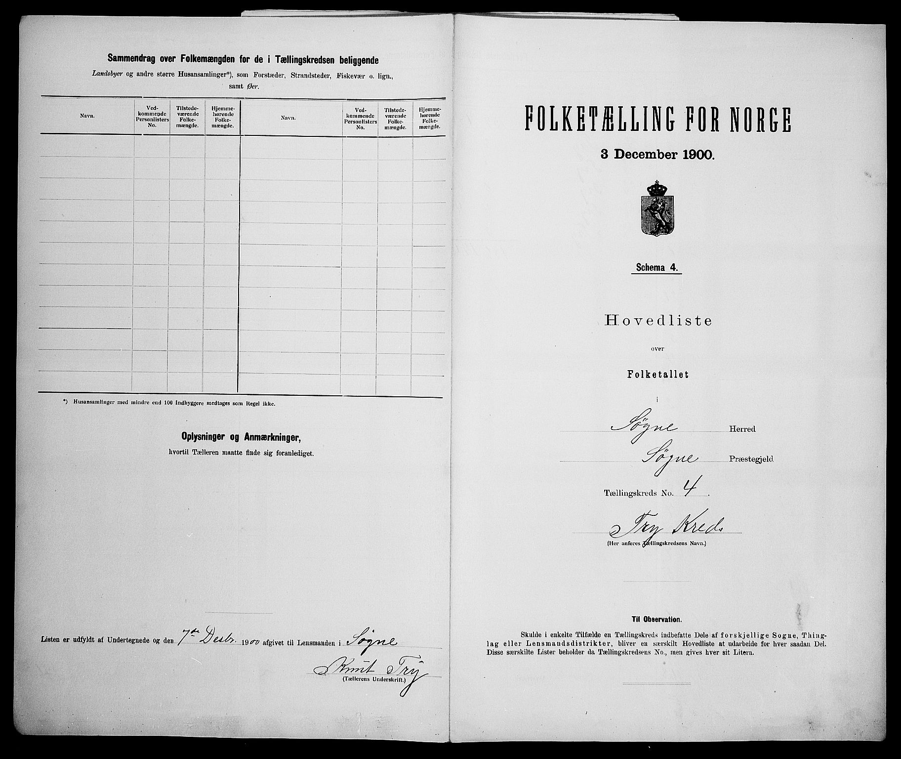 SAK, 1900 census for Søgne, 1900, p. 31