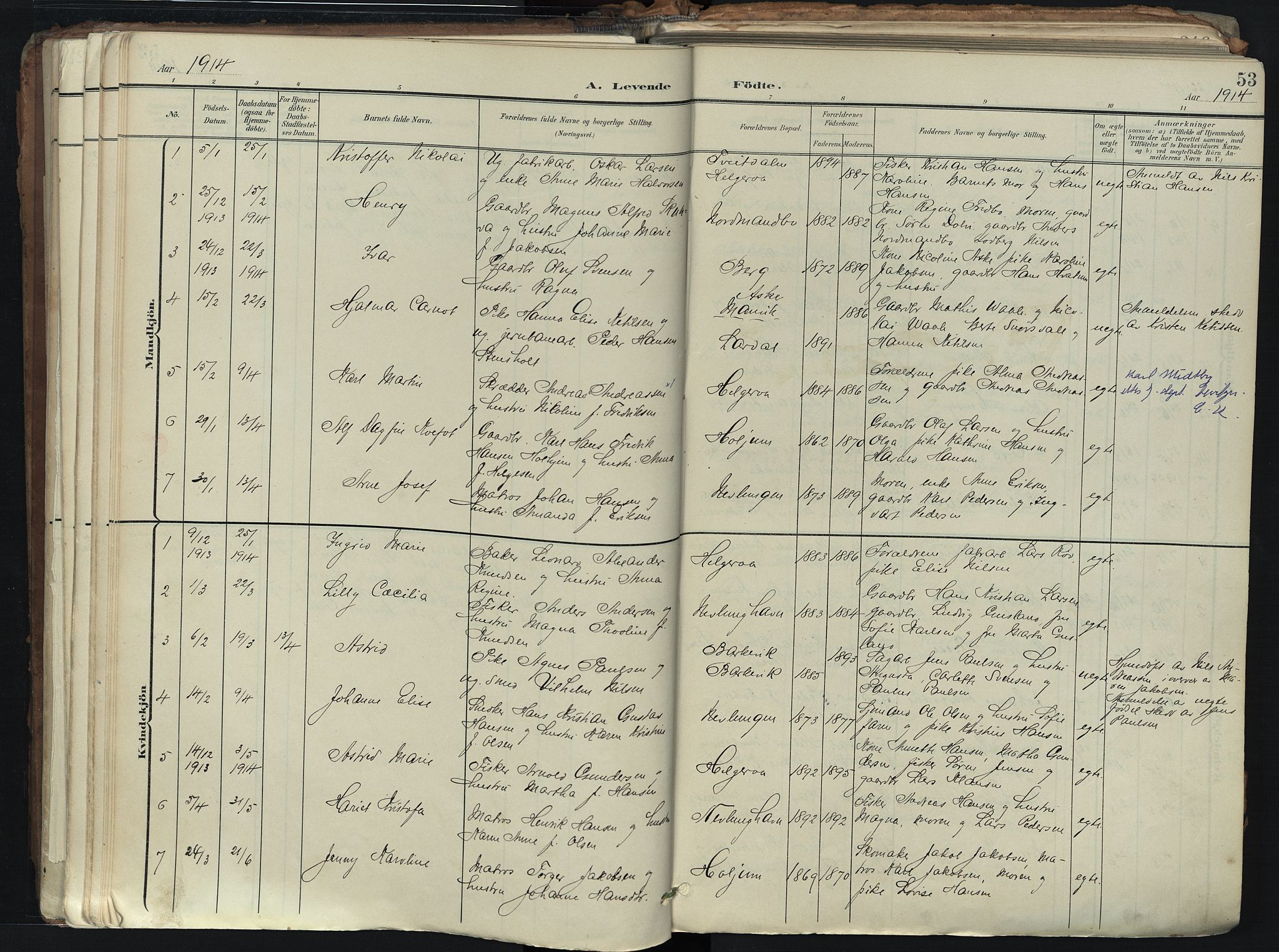 Brunlanes kirkebøker, SAKO/A-342/F/Fb/L0003: Parish register (official) no. II 3, 1900-1922, p. 53