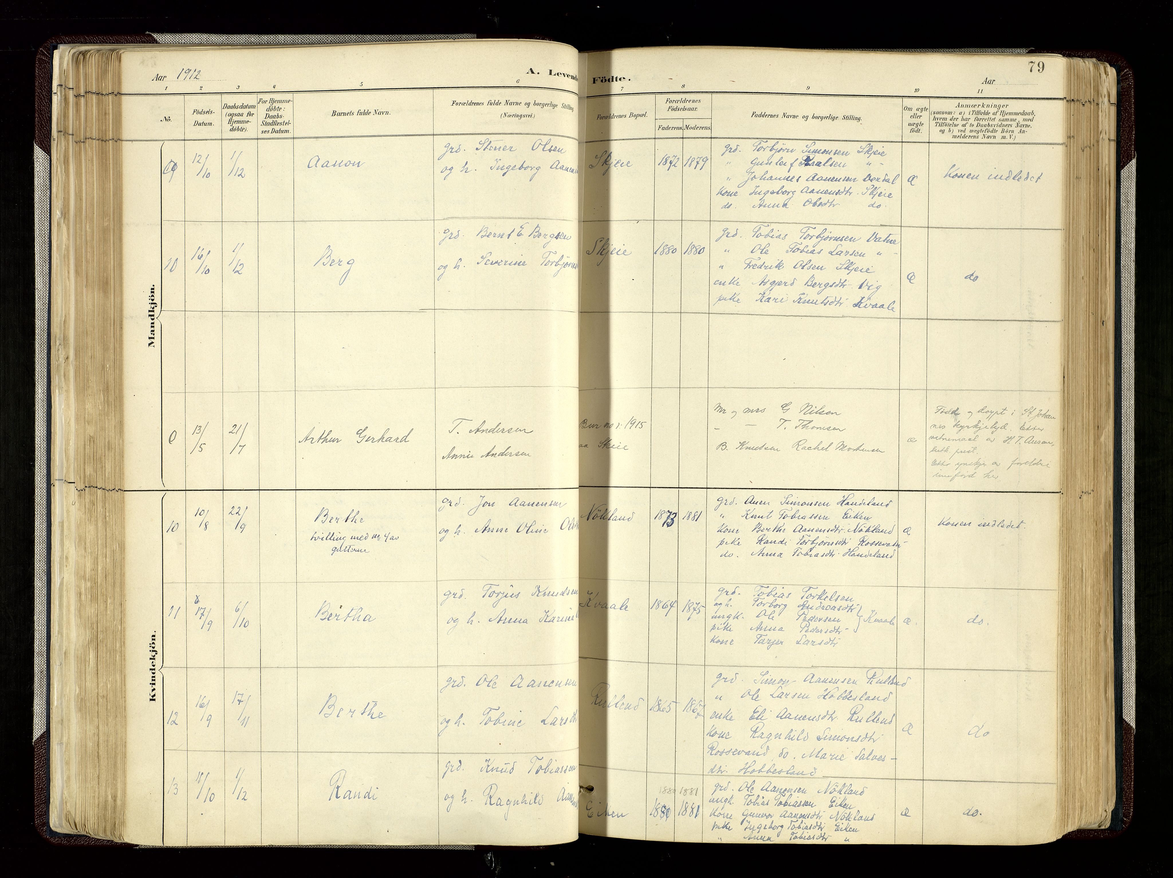 Hægebostad sokneprestkontor, SAK/1111-0024/F/Fa/Fab/L0004: Parish register (official) no. A 4, 1887-1929, p. 79