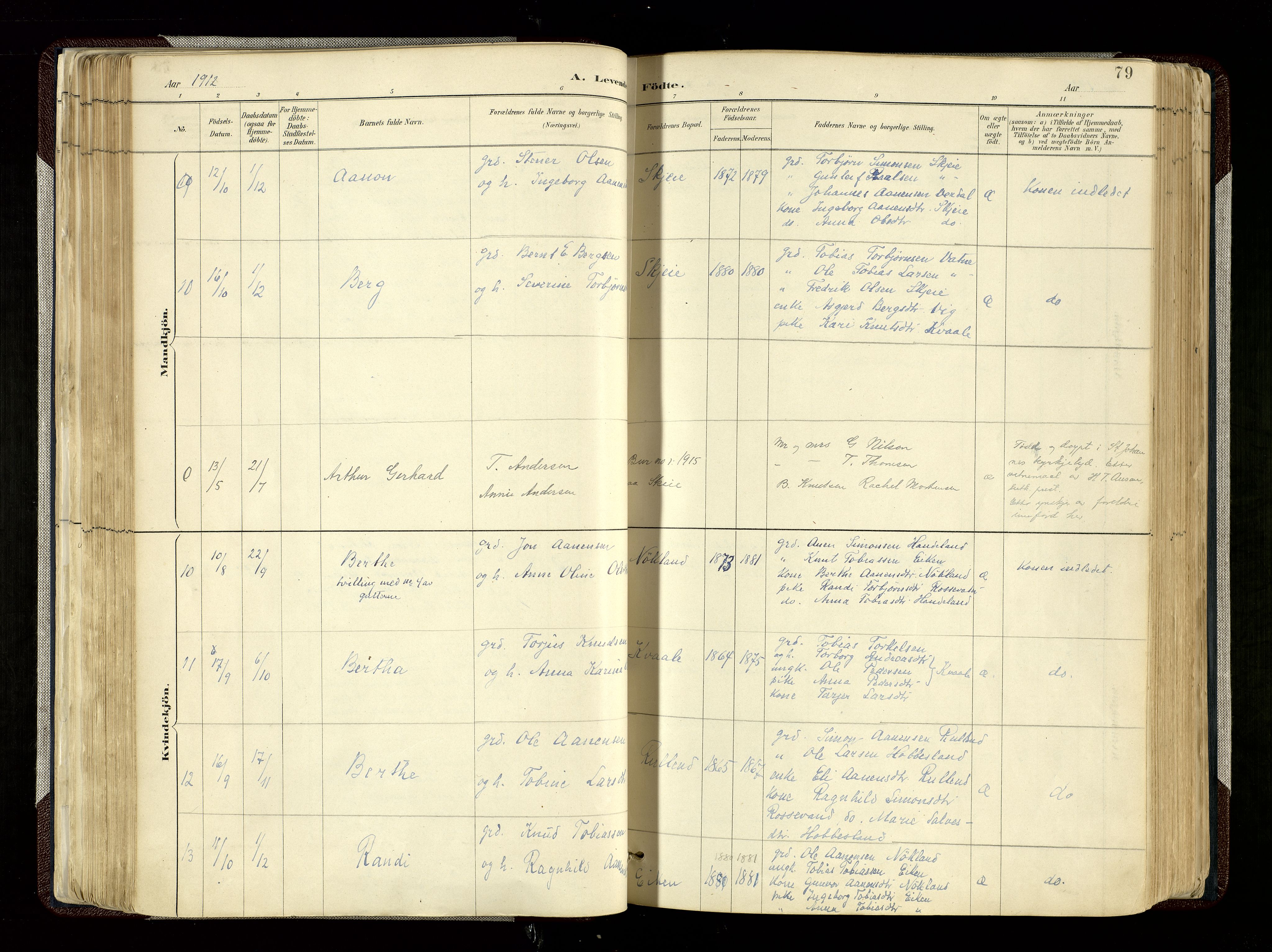 Hægebostad sokneprestkontor, AV/SAK-1111-0024/F/Fa/Fab/L0004: Parish register (official) no. A 4, 1887-1929, p. 79
