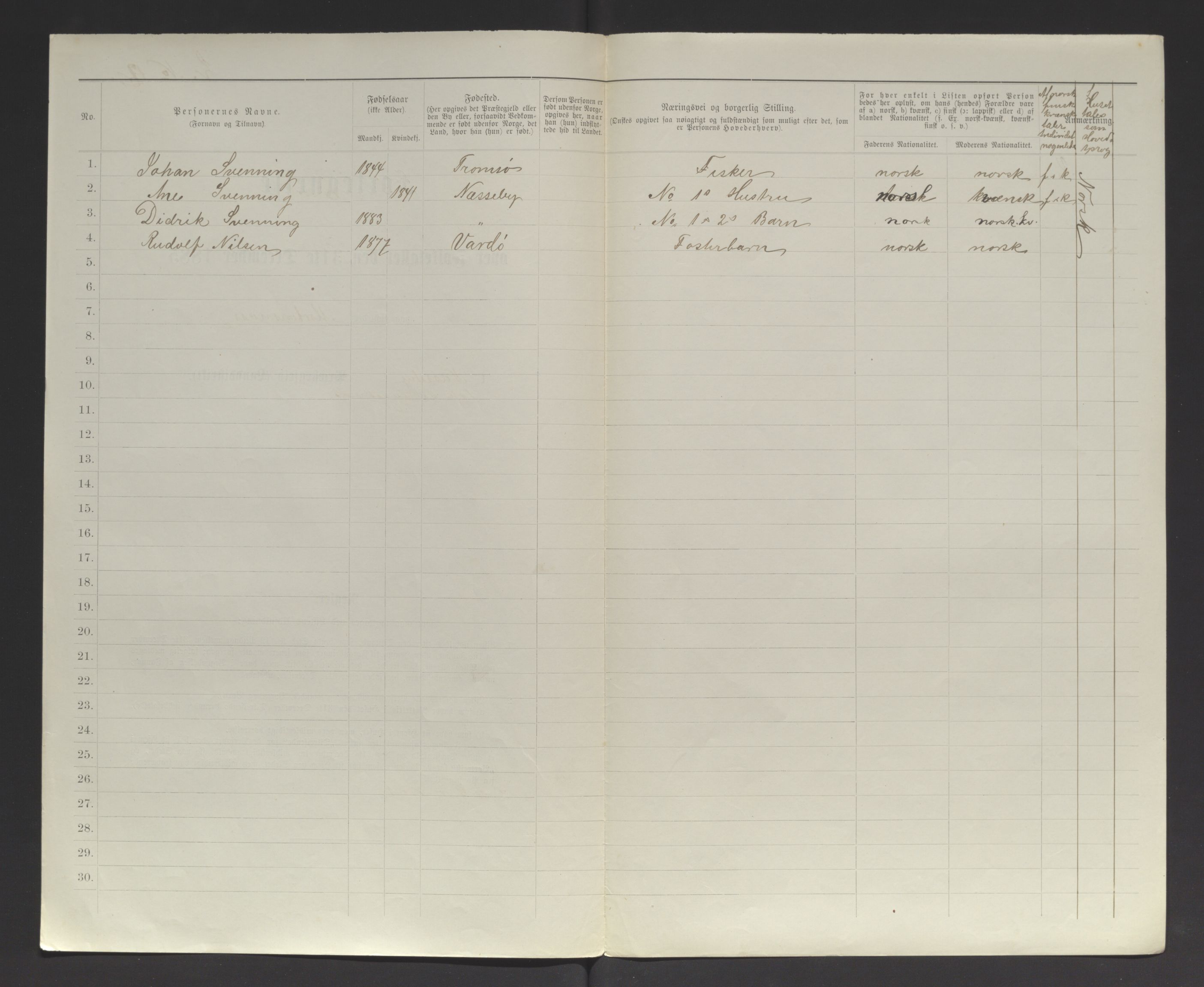 SATØ, 1885 census for 2027 Nesseby, 1885, p. 12b