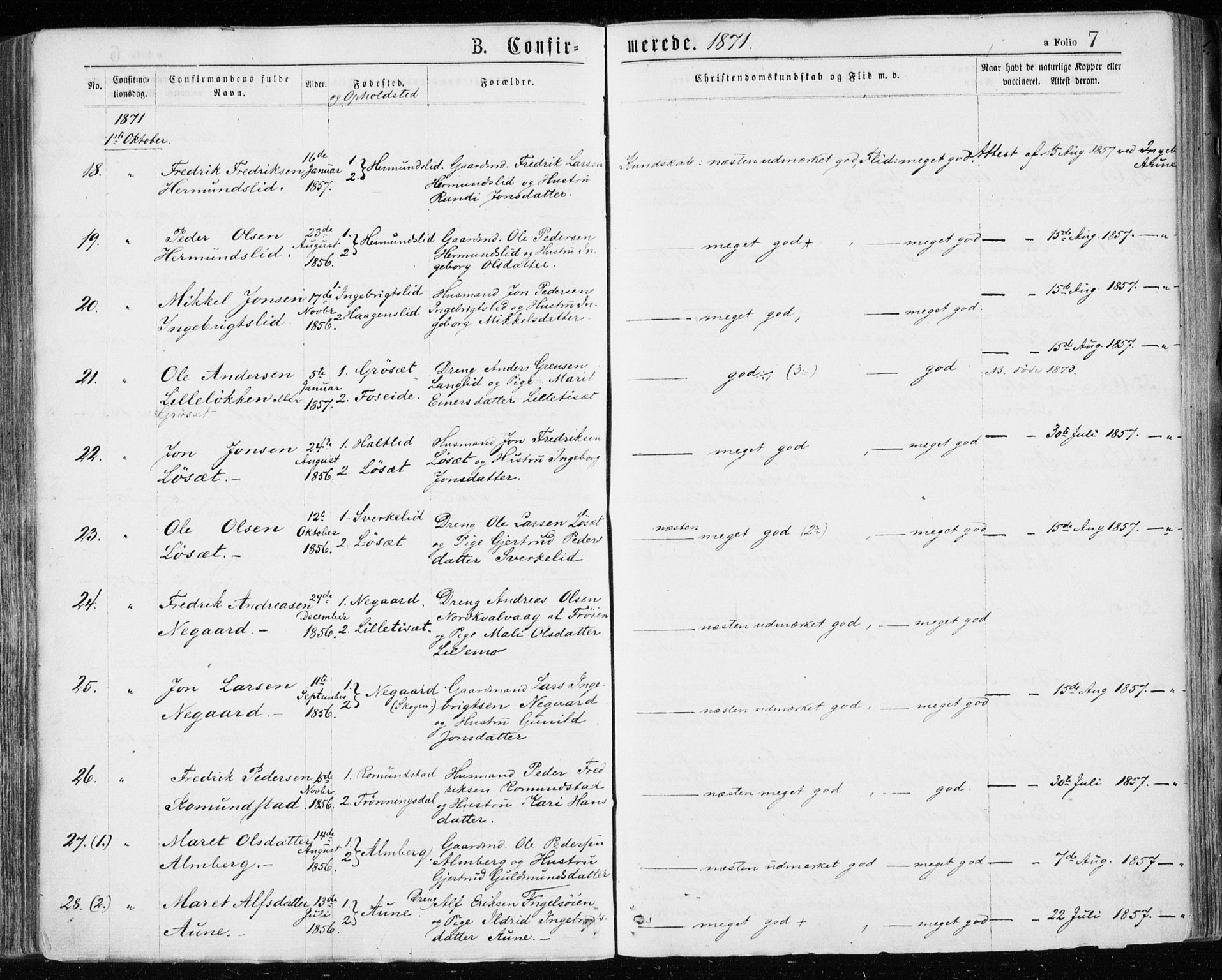 Ministerialprotokoller, klokkerbøker og fødselsregistre - Møre og Romsdal, AV/SAT-A-1454/598/L1067: Parish register (official) no. 598A01, 1858-1871, p. 7