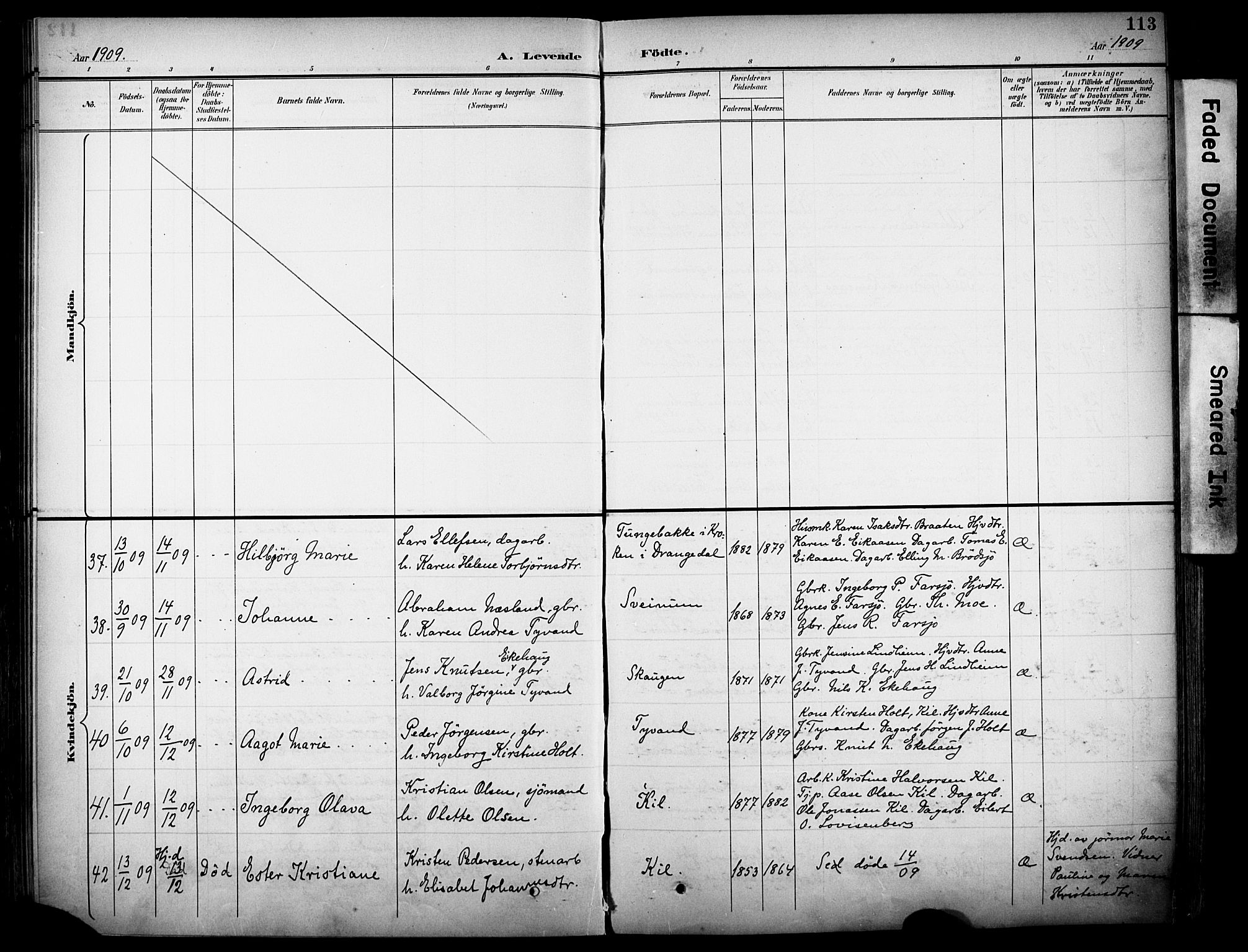 Sannidal kirkebøker, AV/SAKO-A-296/F/Fa/L0016: Parish register (official) no. 16, 1895-1911, p. 113