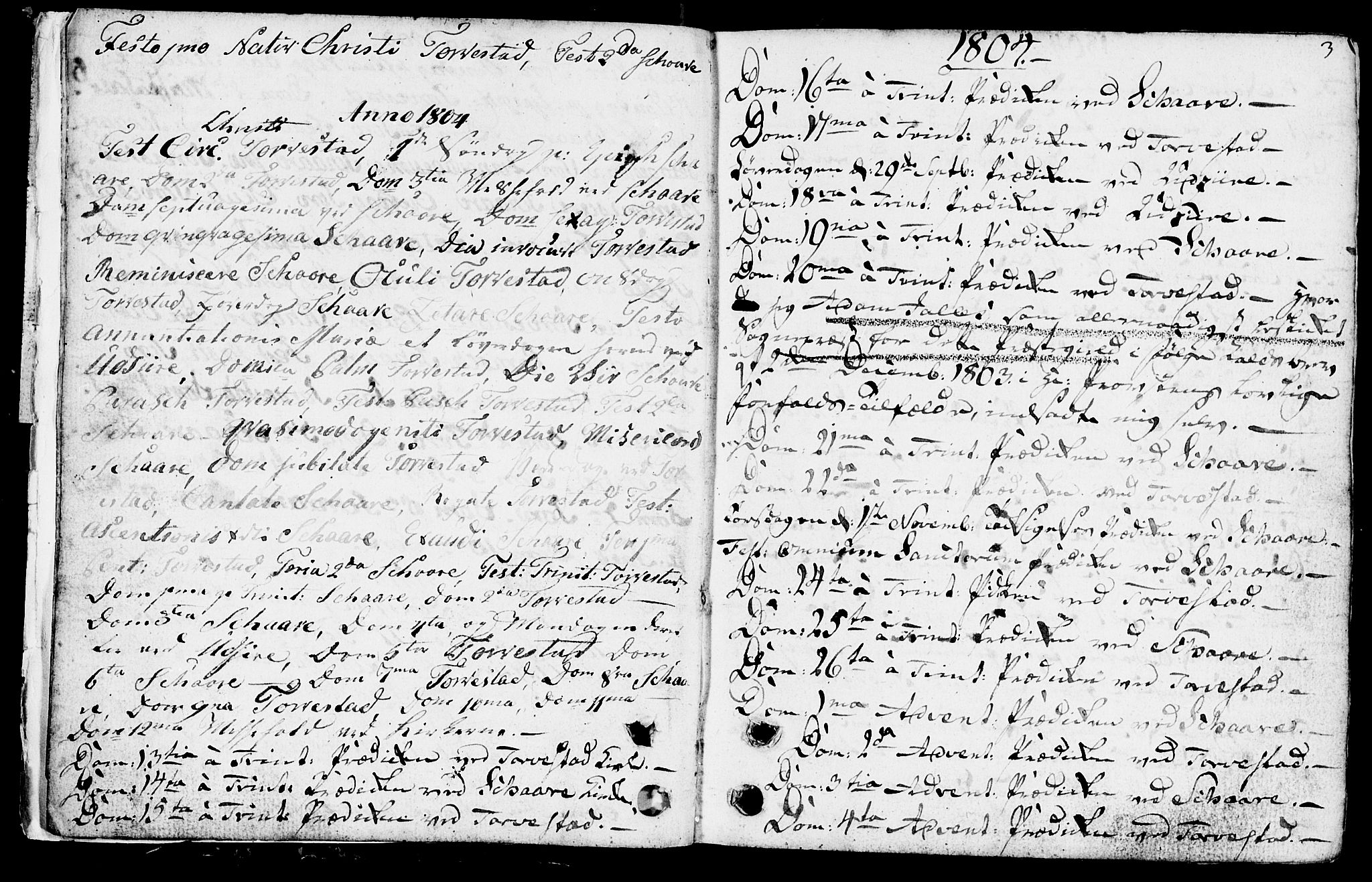 Torvastad sokneprestkontor, SAST/A -101857/H/Ha/Haa/L0002: Parish register (official) no. A 2, 1801-1817, p. 3