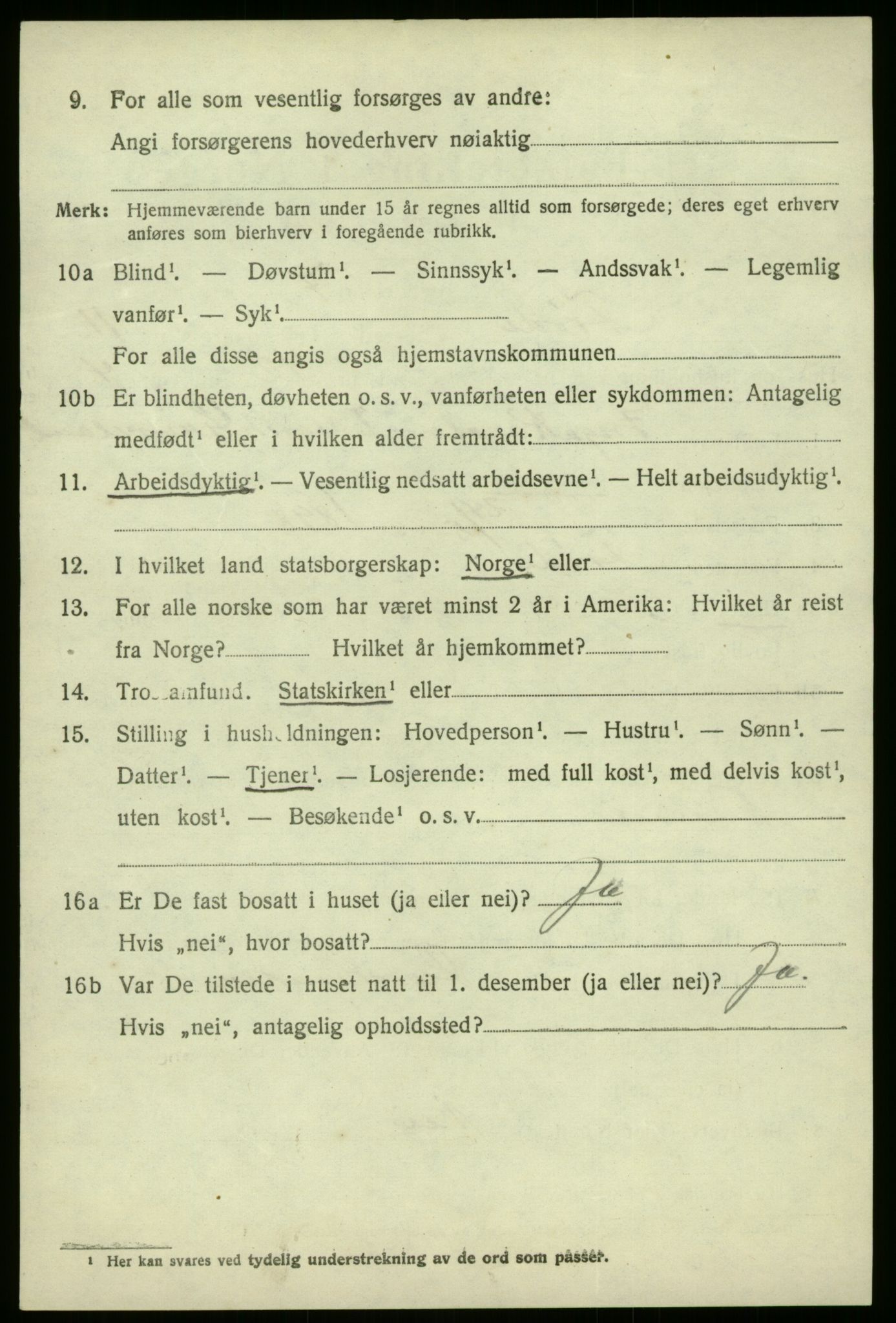 SAB, 1920 census for Førde, 1920, p. 4259