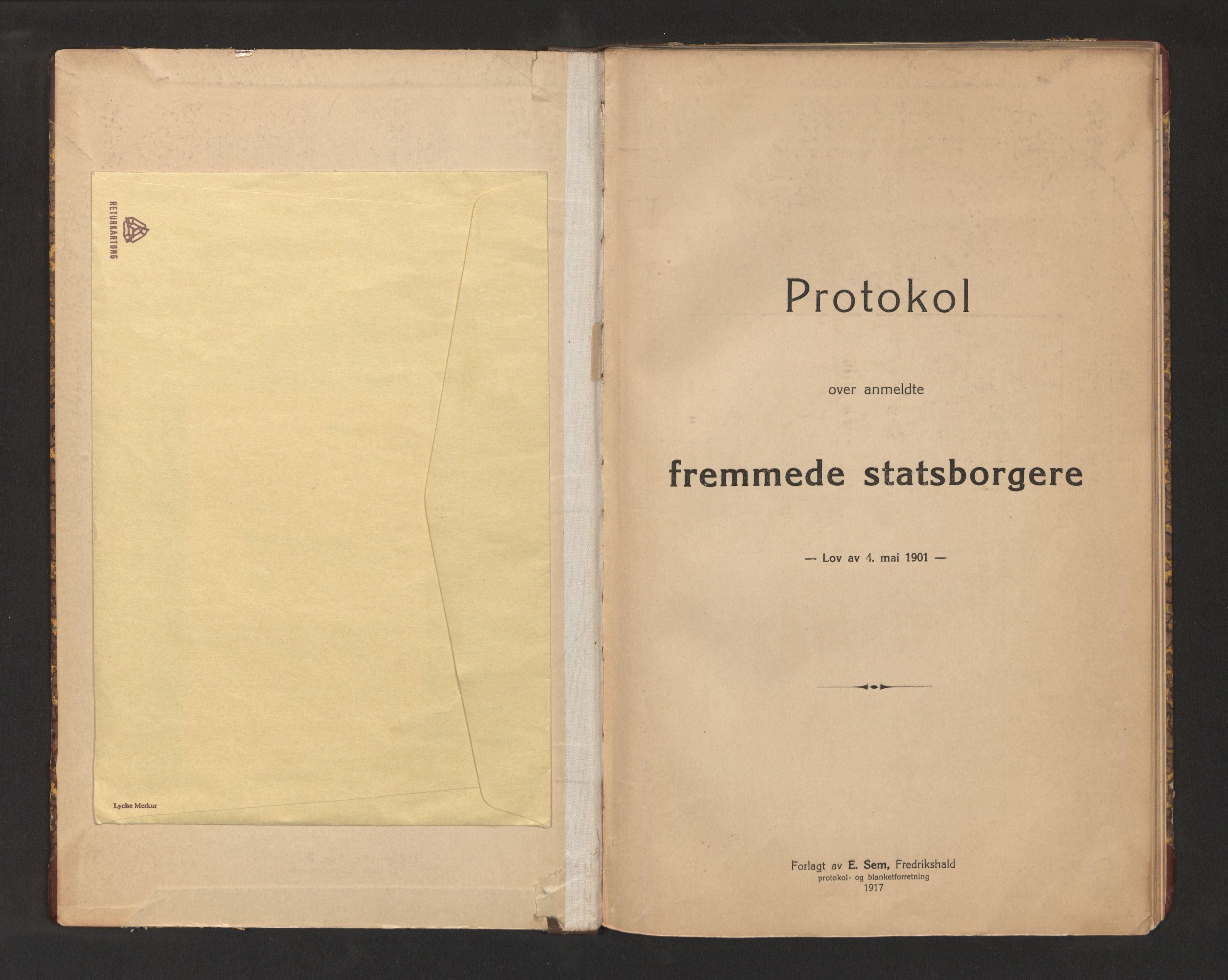 Lensmannen i Bremanger, SAB/A-26701/0020/L0002: Framandkontroll, 1916-1948