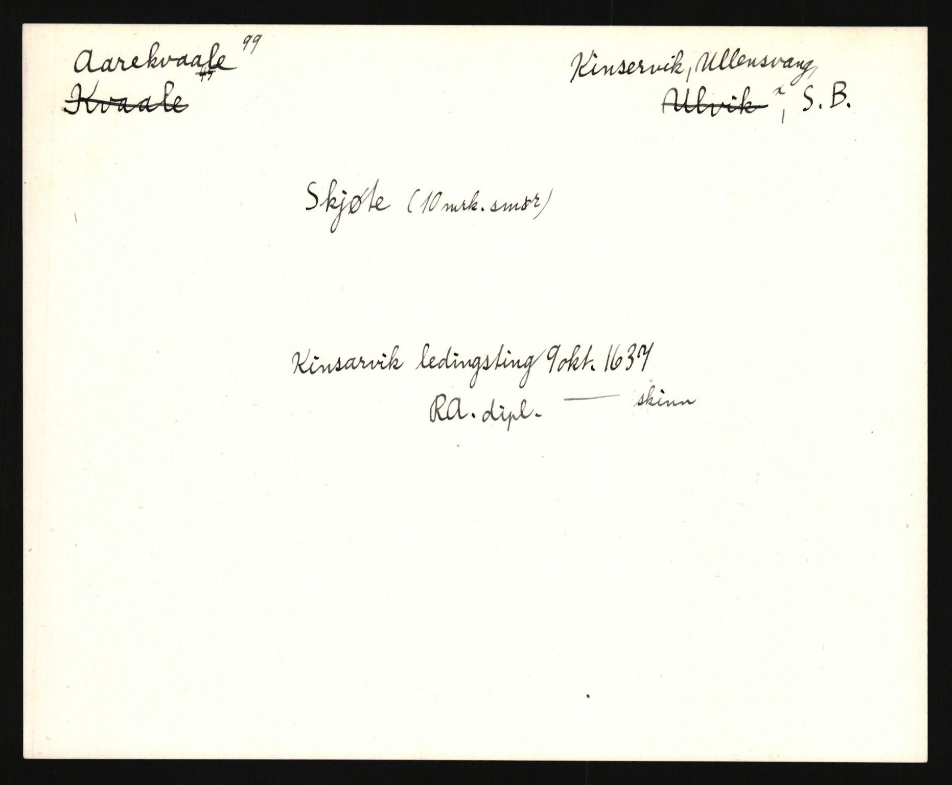 Riksarkivets diplomsamling, AV/RA-EA-5965/F35/F35e/L0029: Registreringssedler Hordaland 2, 1400-1700, p. 435