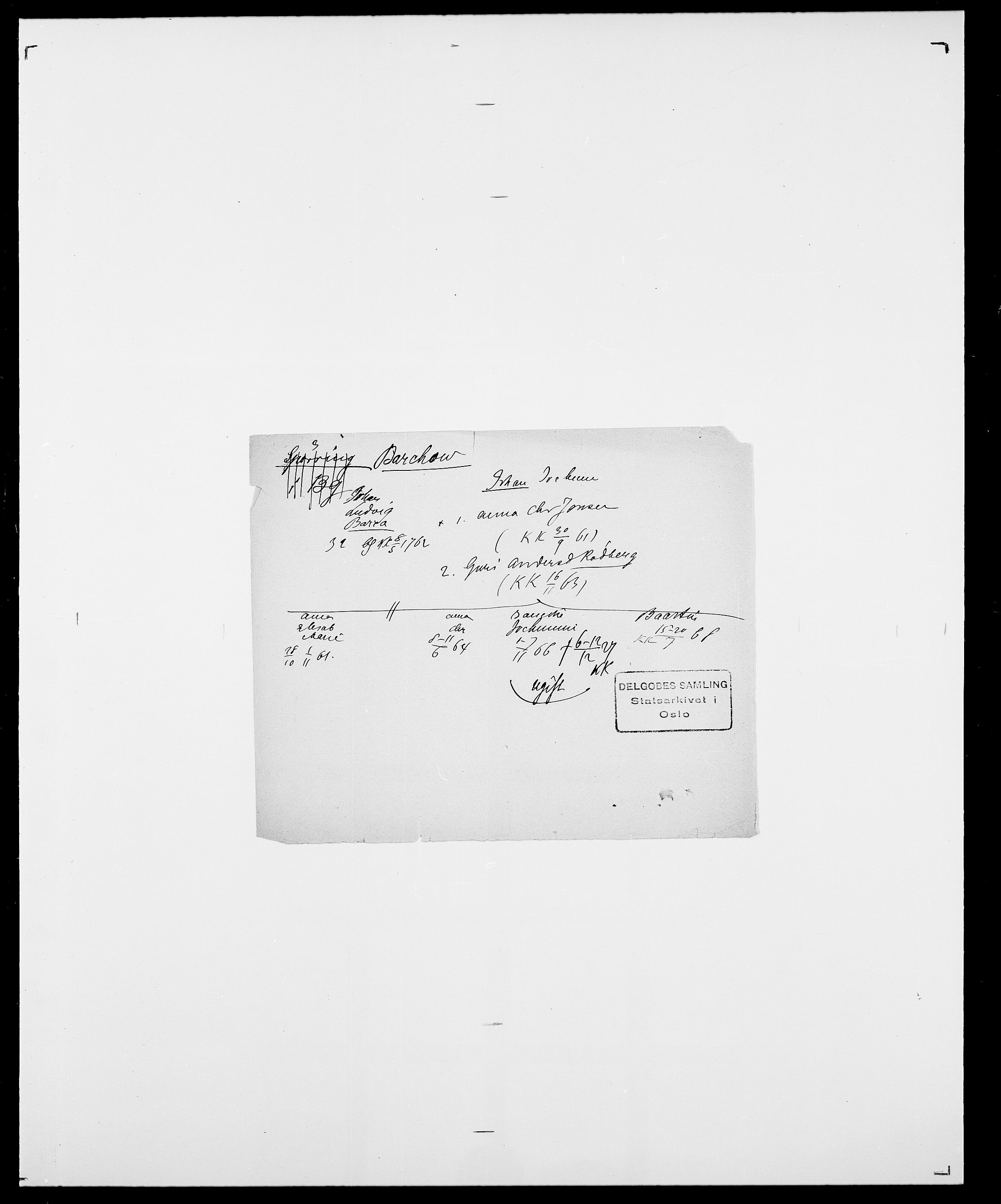 Delgobe, Charles Antoine - samling, AV/SAO-PAO-0038/D/Da/L0003: Barca - Bergen, p. 307