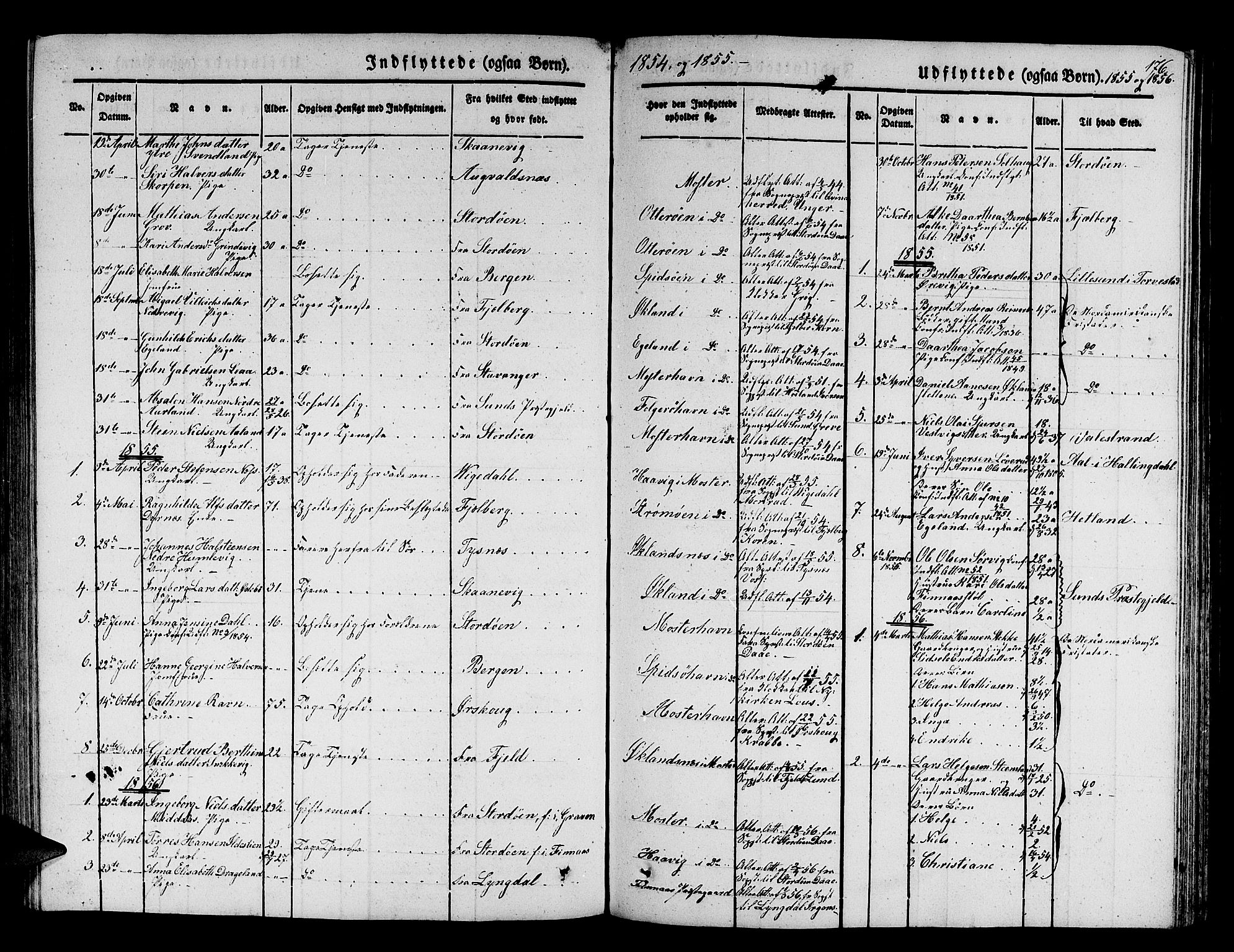 Finnås sokneprestembete, SAB/A-99925/H/Ha/Hab/Haba/L0001: Parish register (copy) no. A 1, 1851-1873, p. 176