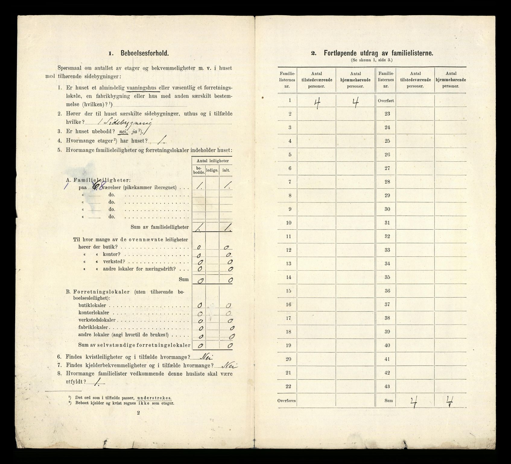 RA, 1910 census for Lillehammer, 1910, p. 1584