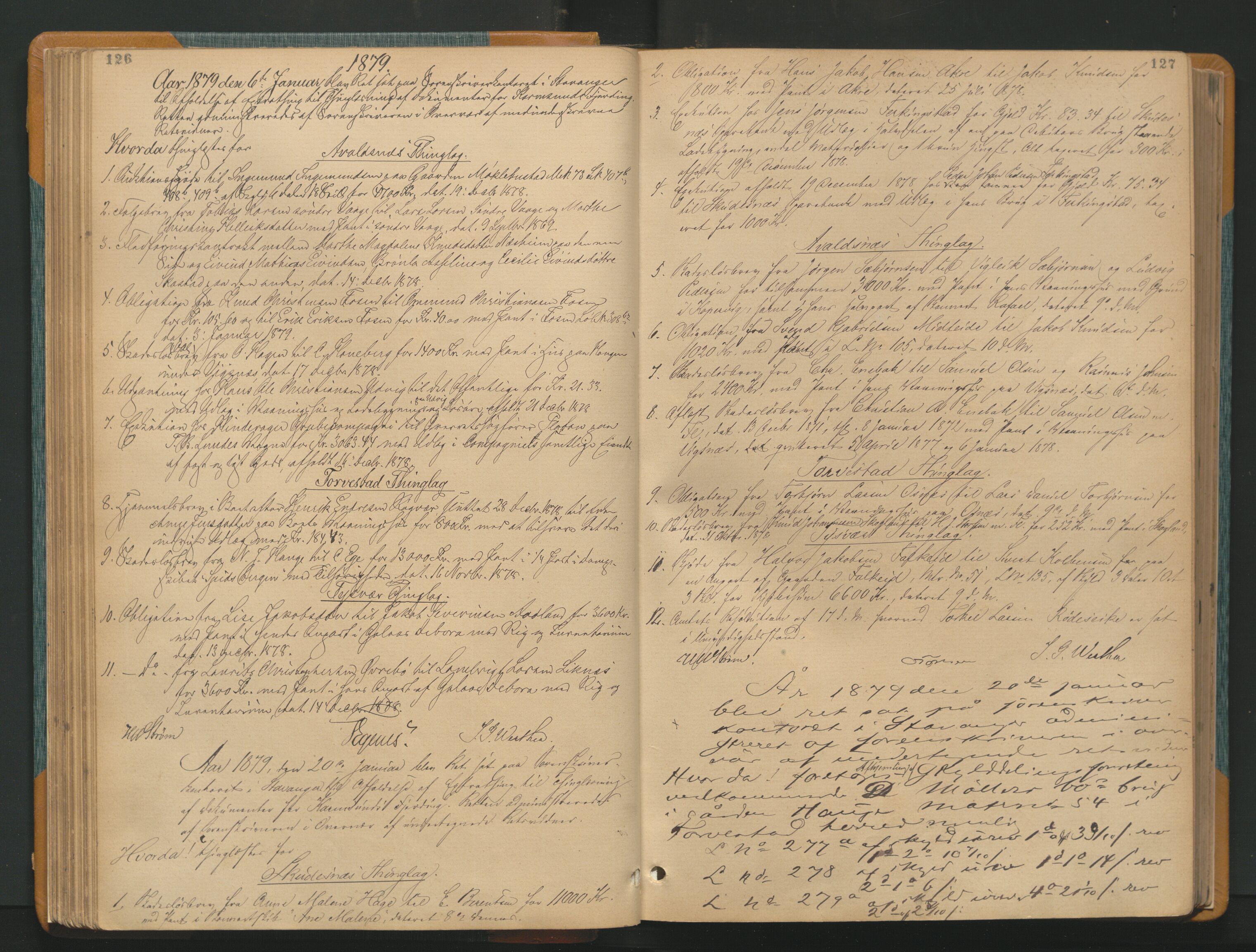 Karmsund sorenskriveri, AV/SAST-A-100311/01/I/IA/IAB/L0008: TINGBOK, 1877-1885, p. 126-127