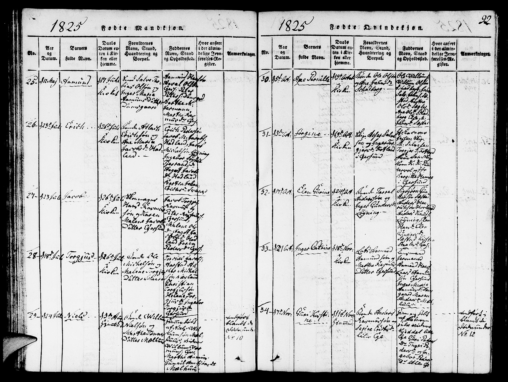 Eigersund sokneprestkontor, AV/SAST-A-101807/S09/L0001: Parish register (copy) no. B 1, 1815-1827, p. 92