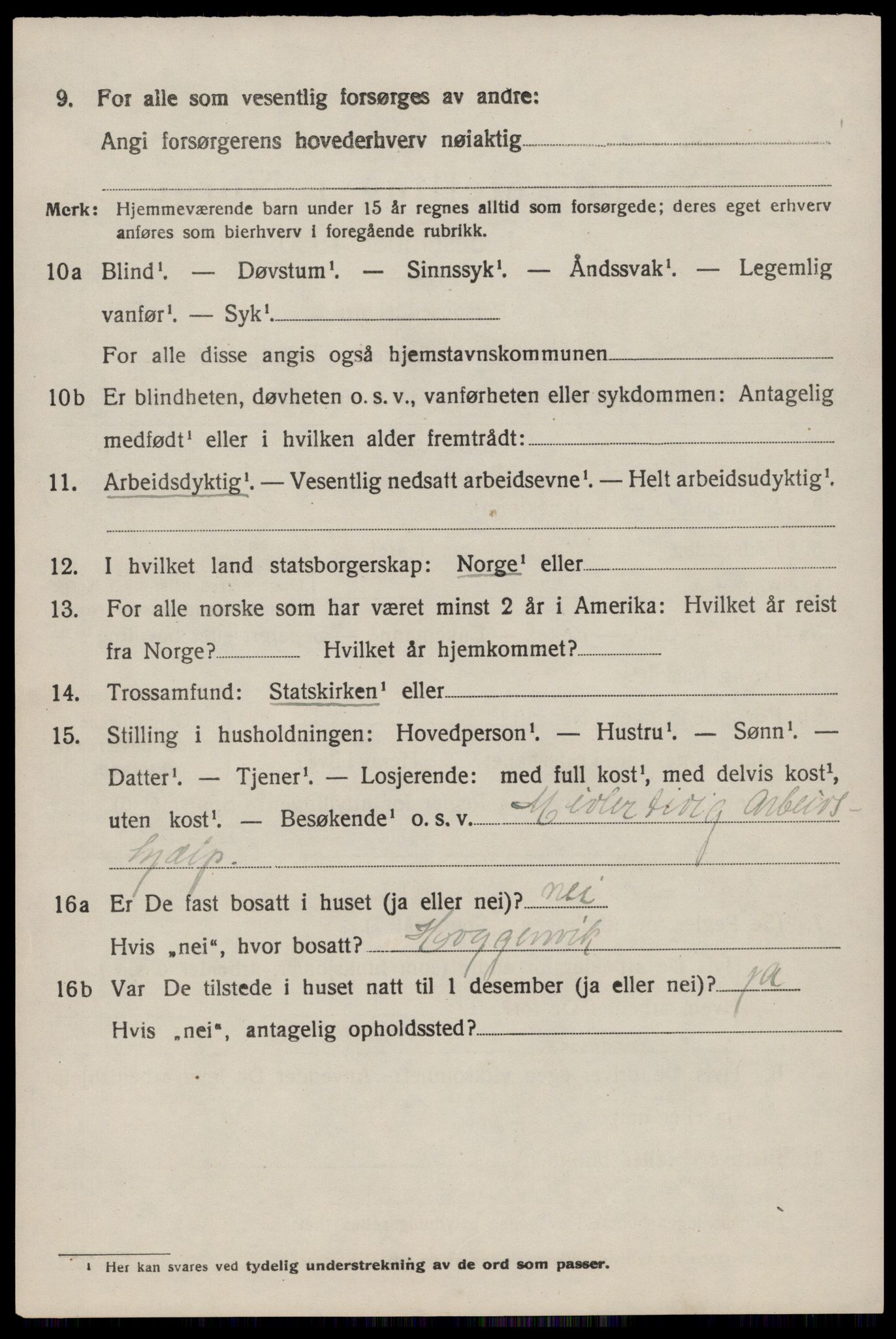 SAST, 1920 census for Vikedal, 1920, p. 3784