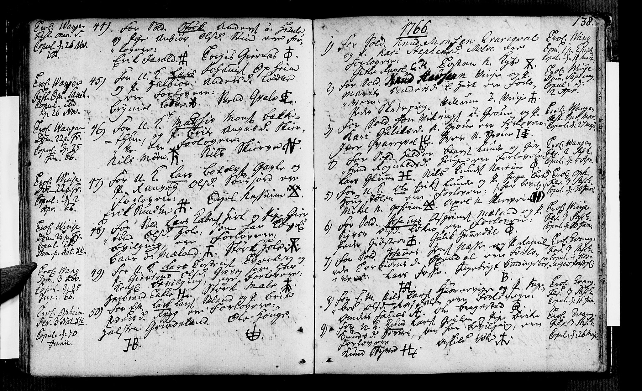 Voss sokneprestembete, AV/SAB-A-79001/H/Haa: Parish register (official) no. A 7, 1731-1773, p. 138