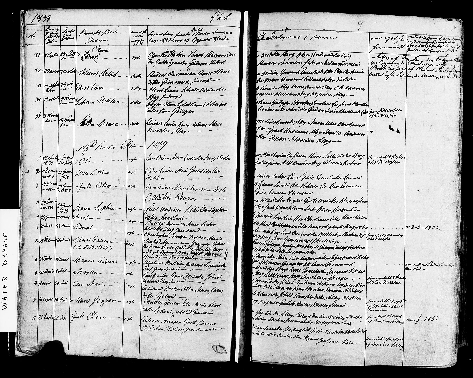 Botne kirkebøker, AV/SAKO-A-340/F/Fa/L0006: Parish register (official) no. I 6, 1836-1877, p. 9