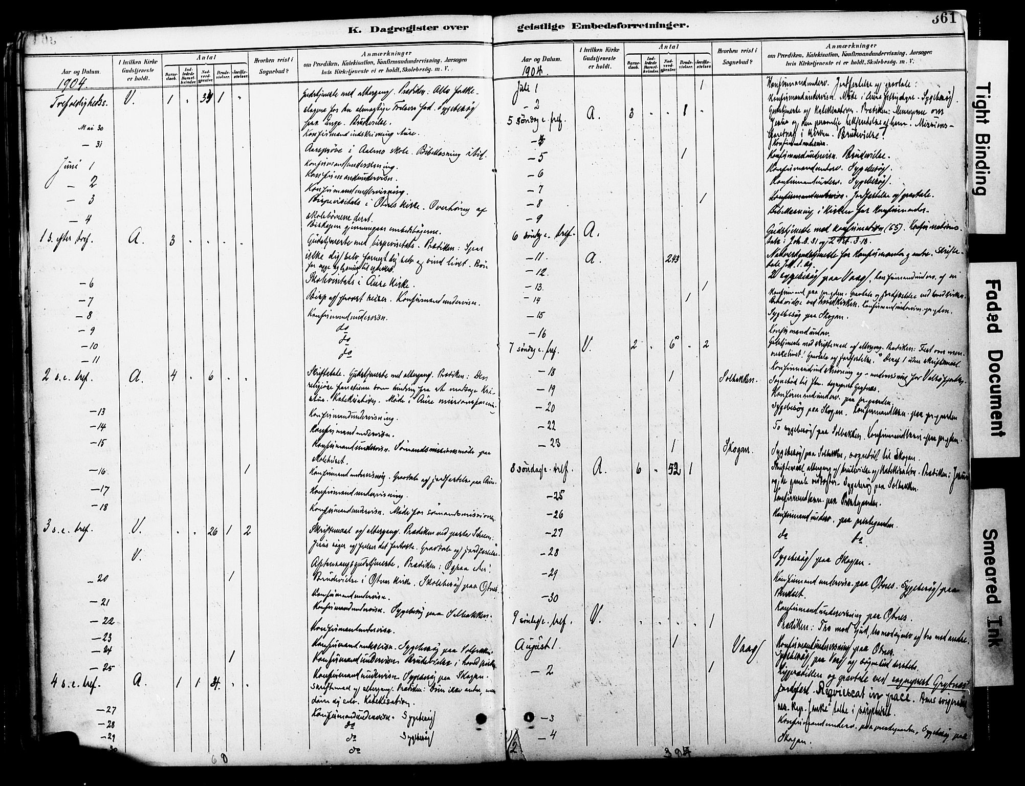 Ministerialprotokoller, klokkerbøker og fødselsregistre - Møre og Romsdal, AV/SAT-A-1454/578/L0907: Parish register (official) no. 578A06, 1887-1904, p. 361