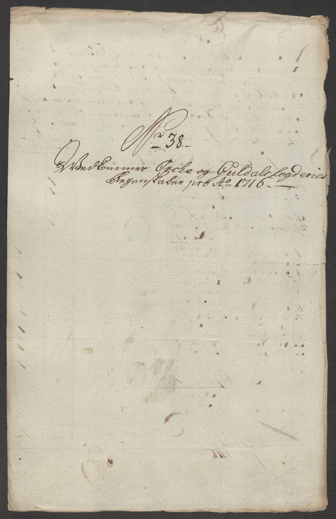 Rentekammeret inntil 1814, Reviderte regnskaper, Fogderegnskap, RA/EA-4092/R60/L3968: Fogderegnskap Orkdal og Gauldal, 1716, p. 27