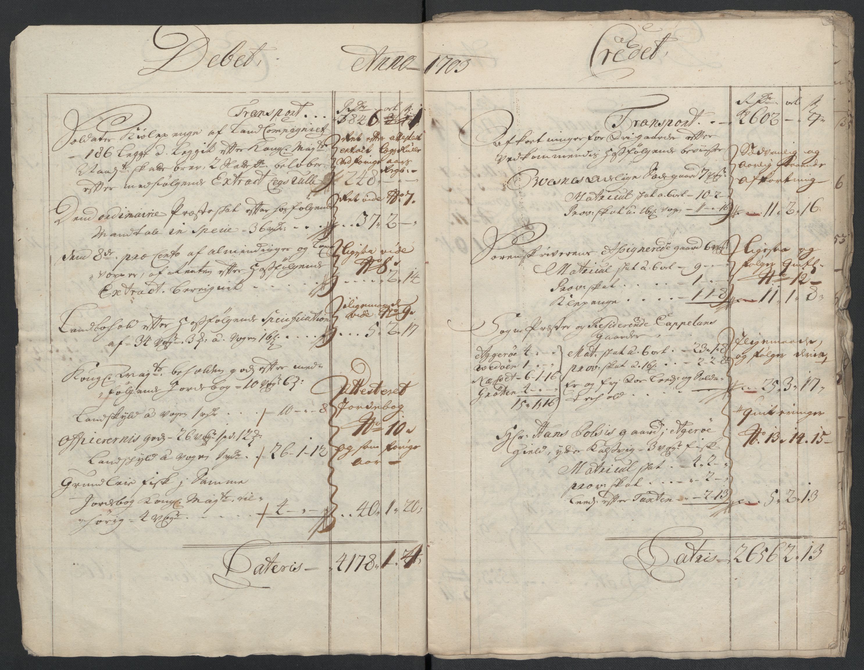 Rentekammeret inntil 1814, Reviderte regnskaper, Fogderegnskap, AV/RA-EA-4092/R55/L3656: Fogderegnskap Romsdal, 1703-1705, p. 7