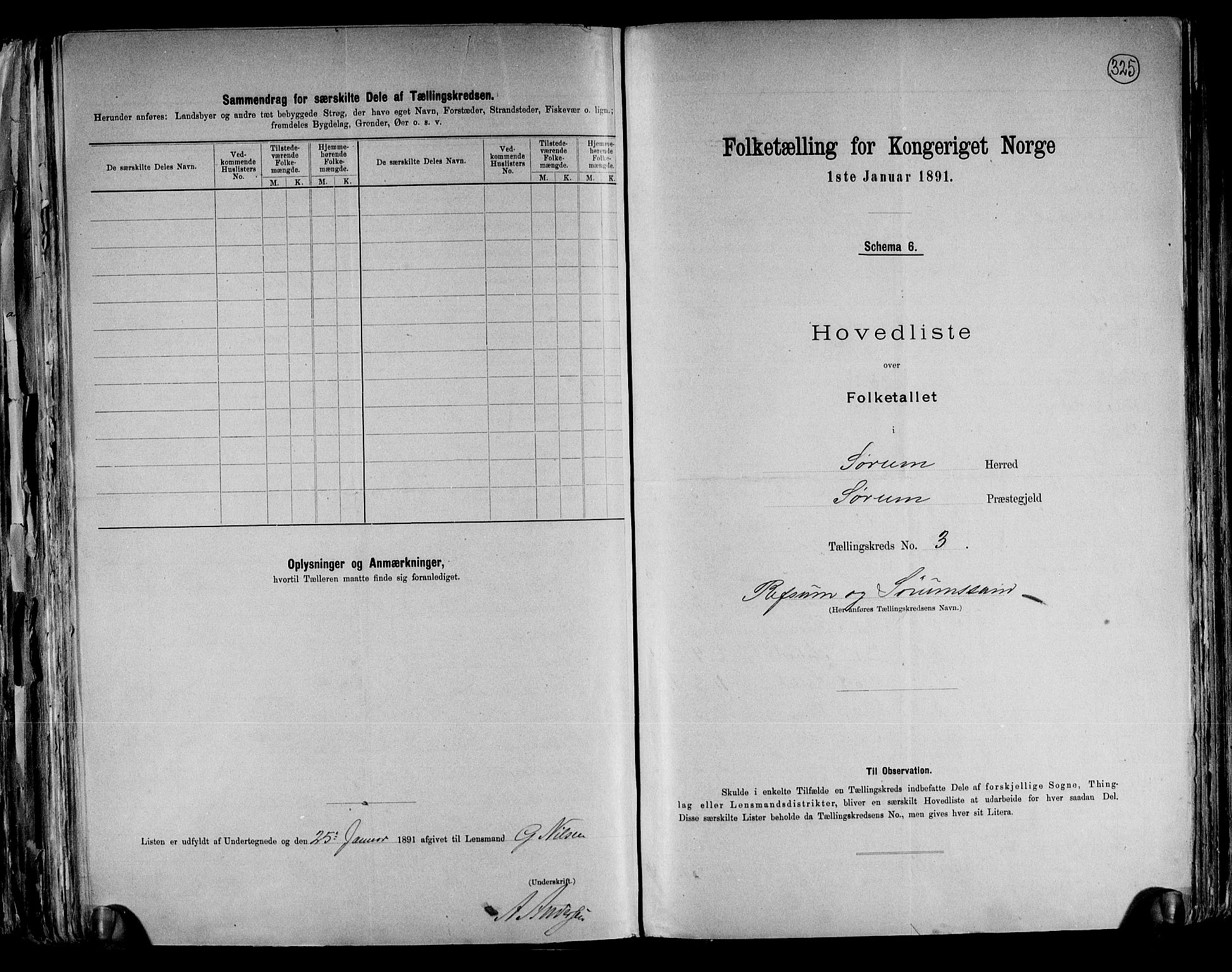 RA, 1891 census for 0226 Sørum, 1891, p. 10