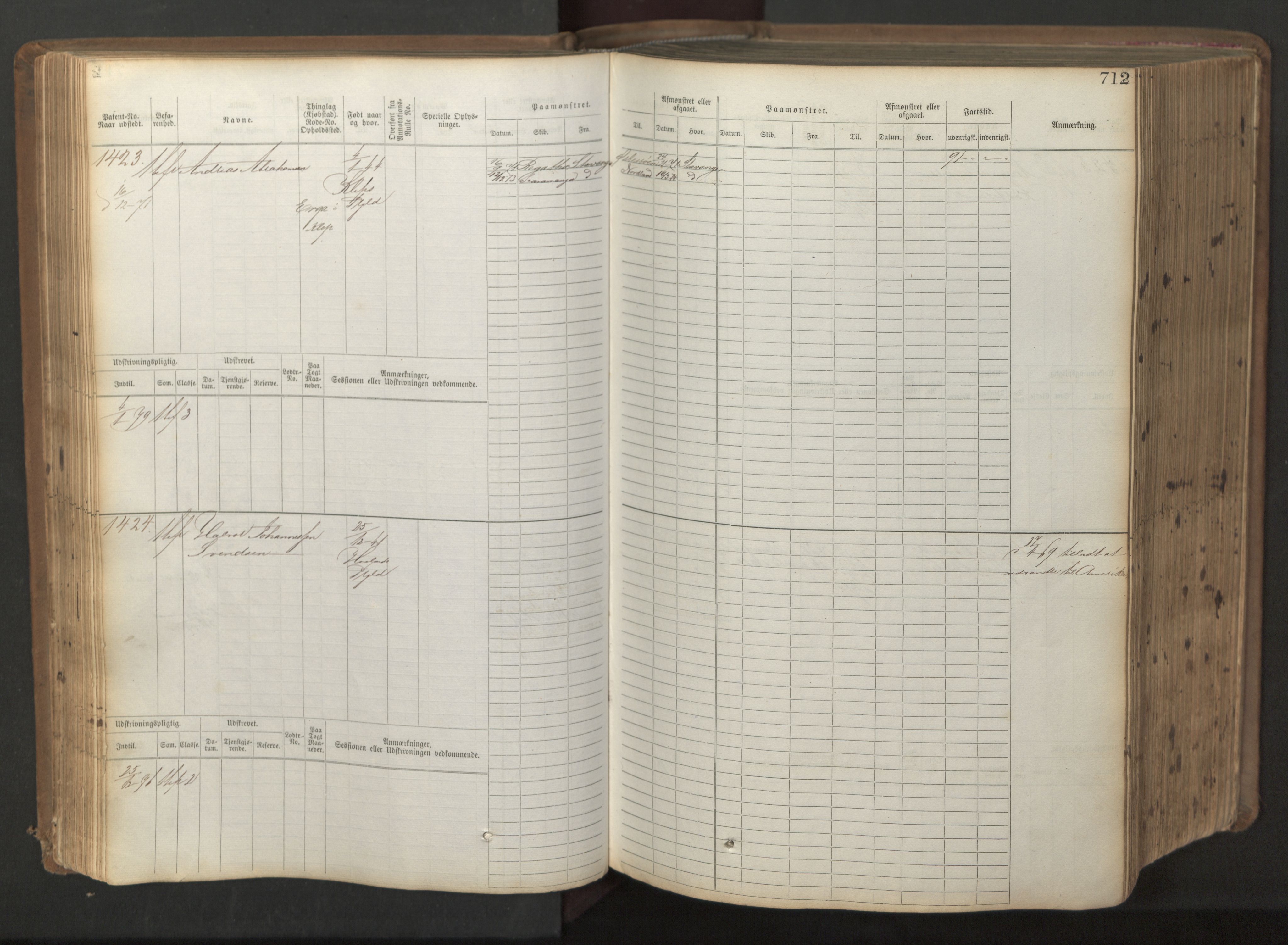 Stavanger sjømannskontor, AV/SAST-A-102006/F/Fb/Fbb/L0017: Sjøfartshovedrulle patnentnr. 1203-2402 (dublett), 1869, p. 115