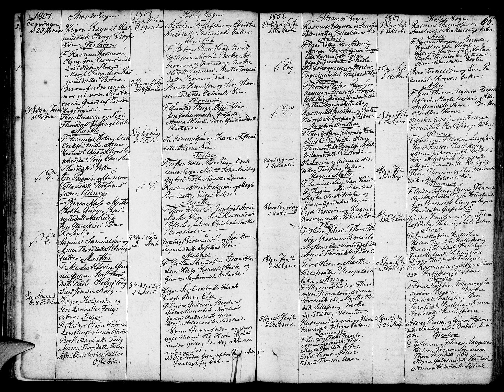 Strand sokneprestkontor, SAST/A-101828/H/Ha/Haa/L0003: Parish register (official) no. A 3, 1769-1816, p. 65