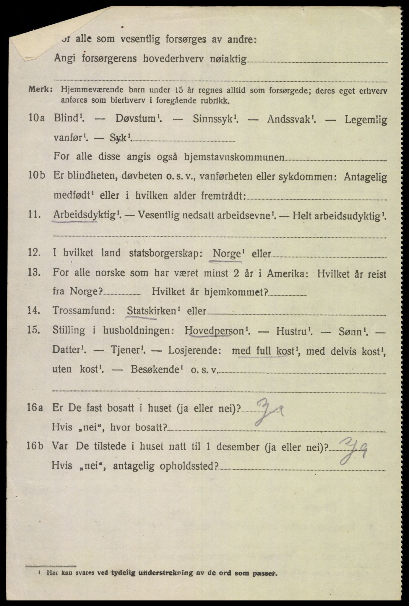 SAK, 1920 census for Kvinesdal, 1920, p. 3162