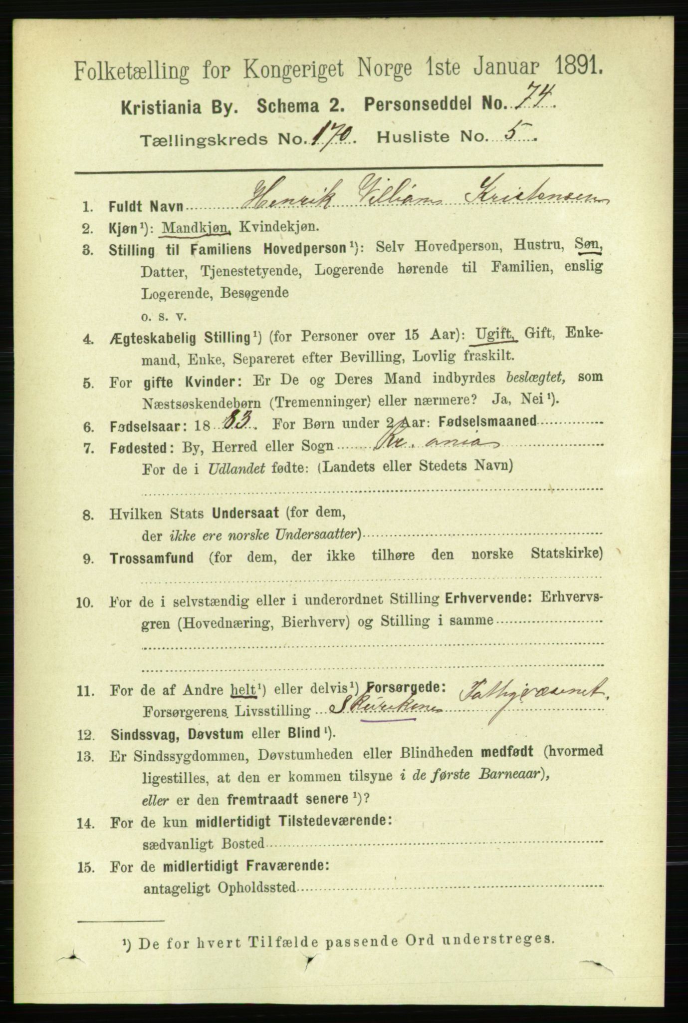 RA, 1891 census for 0301 Kristiania, 1891, p. 99805