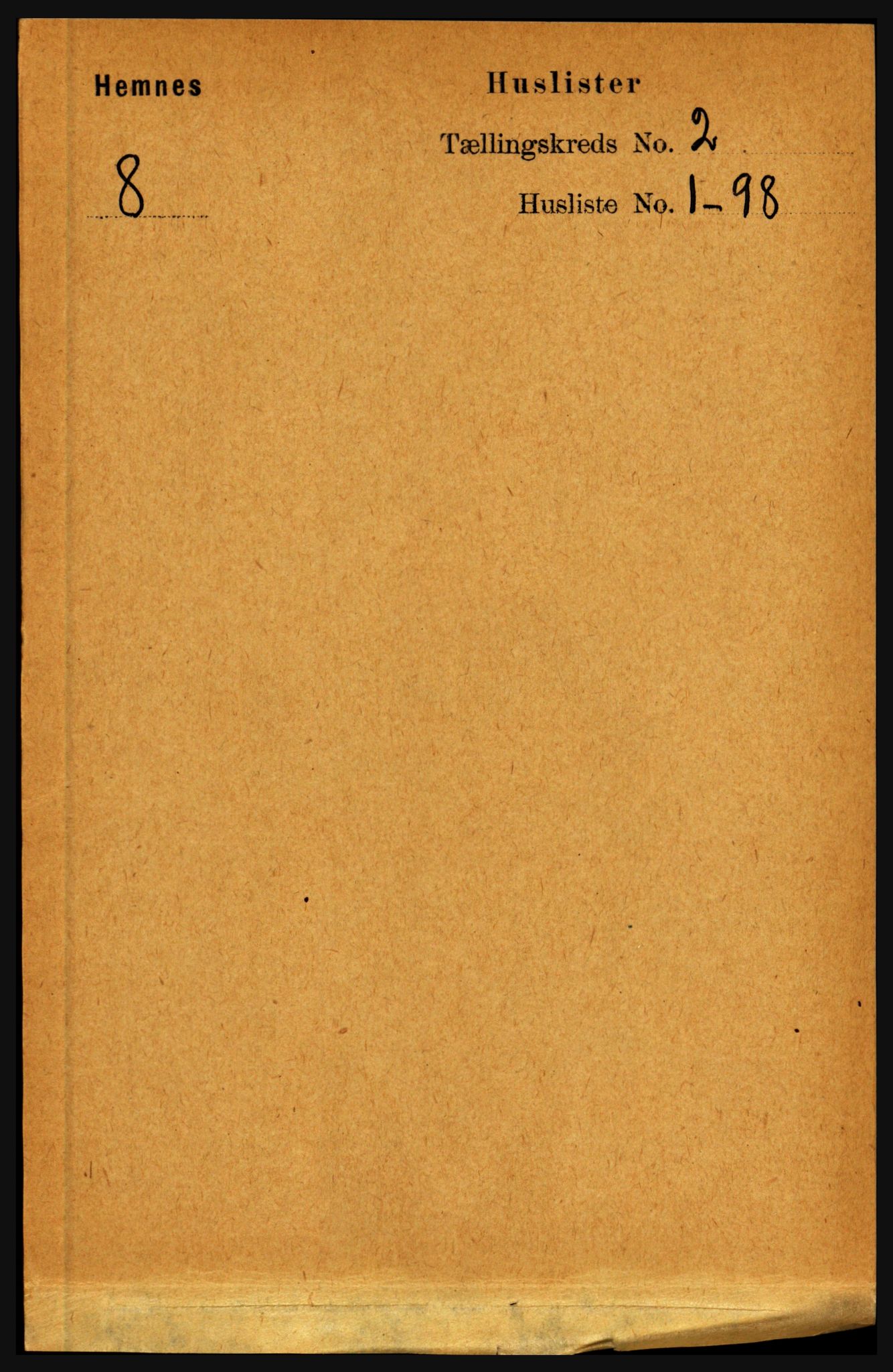 RA, 1891 census for 1832 Hemnes, 1891, p. 1212