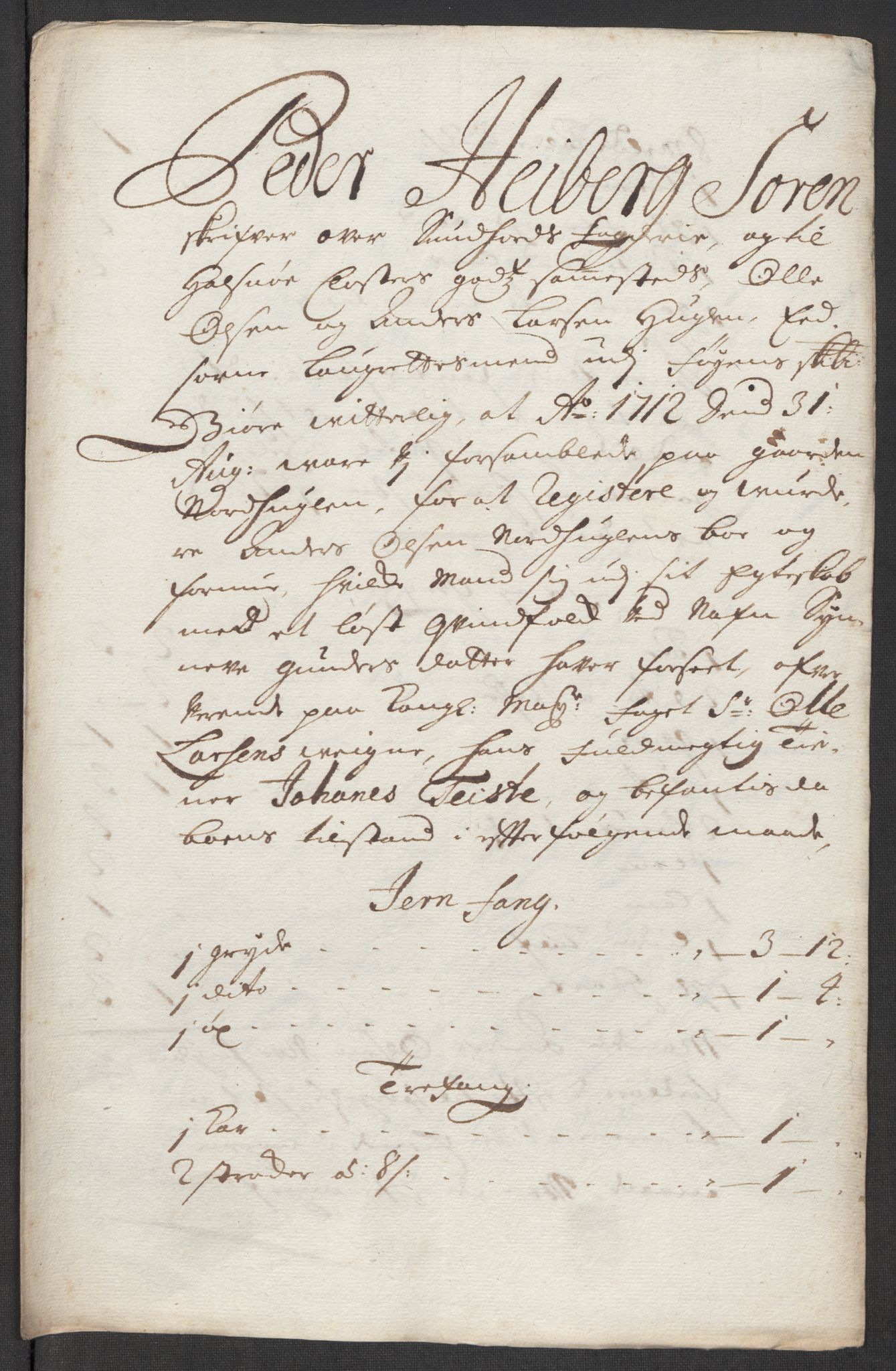 Rentekammeret inntil 1814, Reviderte regnskaper, Fogderegnskap, AV/RA-EA-4092/R48/L2988: Fogderegnskap Sunnhordland og Hardanger, 1712, p. 218