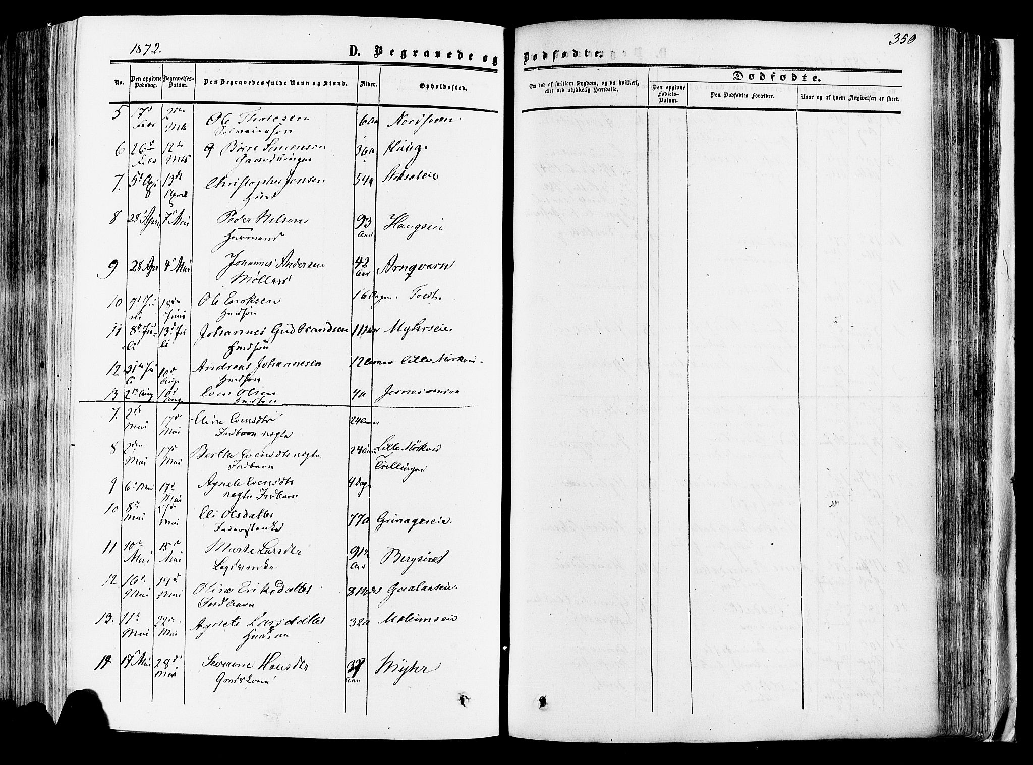 Vang prestekontor, Hedmark, SAH/PREST-008/H/Ha/Haa/L0013: Parish register (official) no. 13, 1855-1879, p. 350