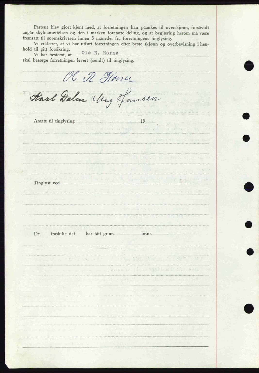 Eiker, Modum og Sigdal sorenskriveri, SAKO/A-123/G/Ga/Gab/L0043: Mortgage book no. A13, 1940-1941, Diary no: : 293/1941