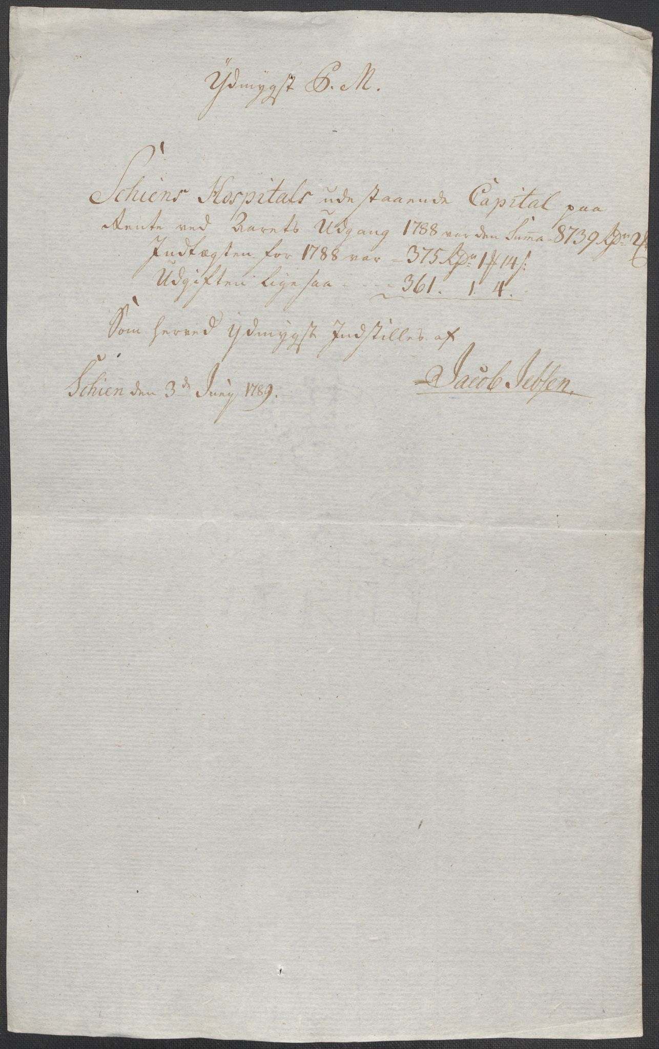 Rentekammeret inntil 1814, Reviderte regnskaper, Mindre regnskaper, AV/RA-EA-4068/Rf/Rfe/L0043: Skien, Solør og Odalen fogderi, 1789, p. 33