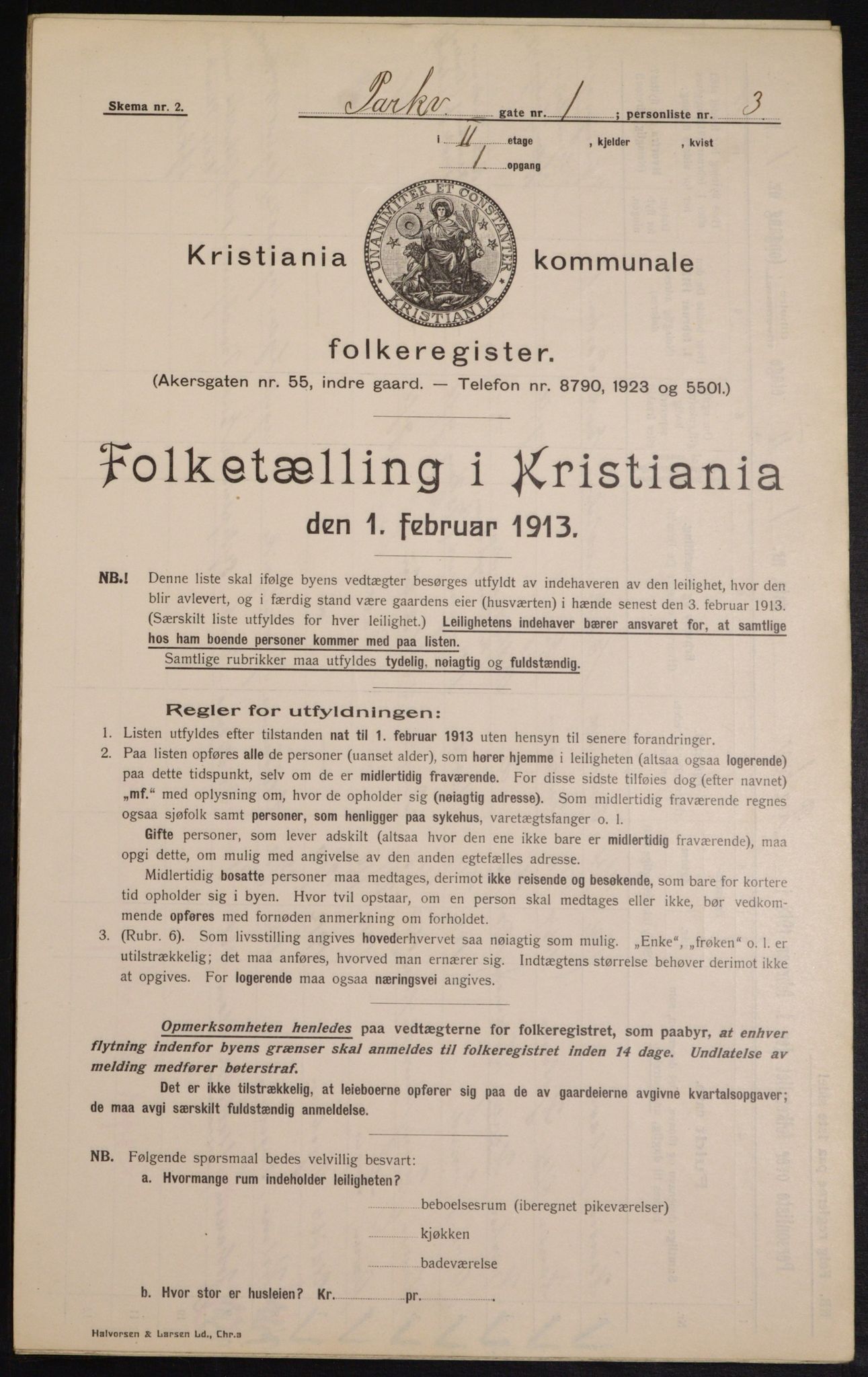 OBA, Municipal Census 1913 for Kristiania, 1913, p. 77921