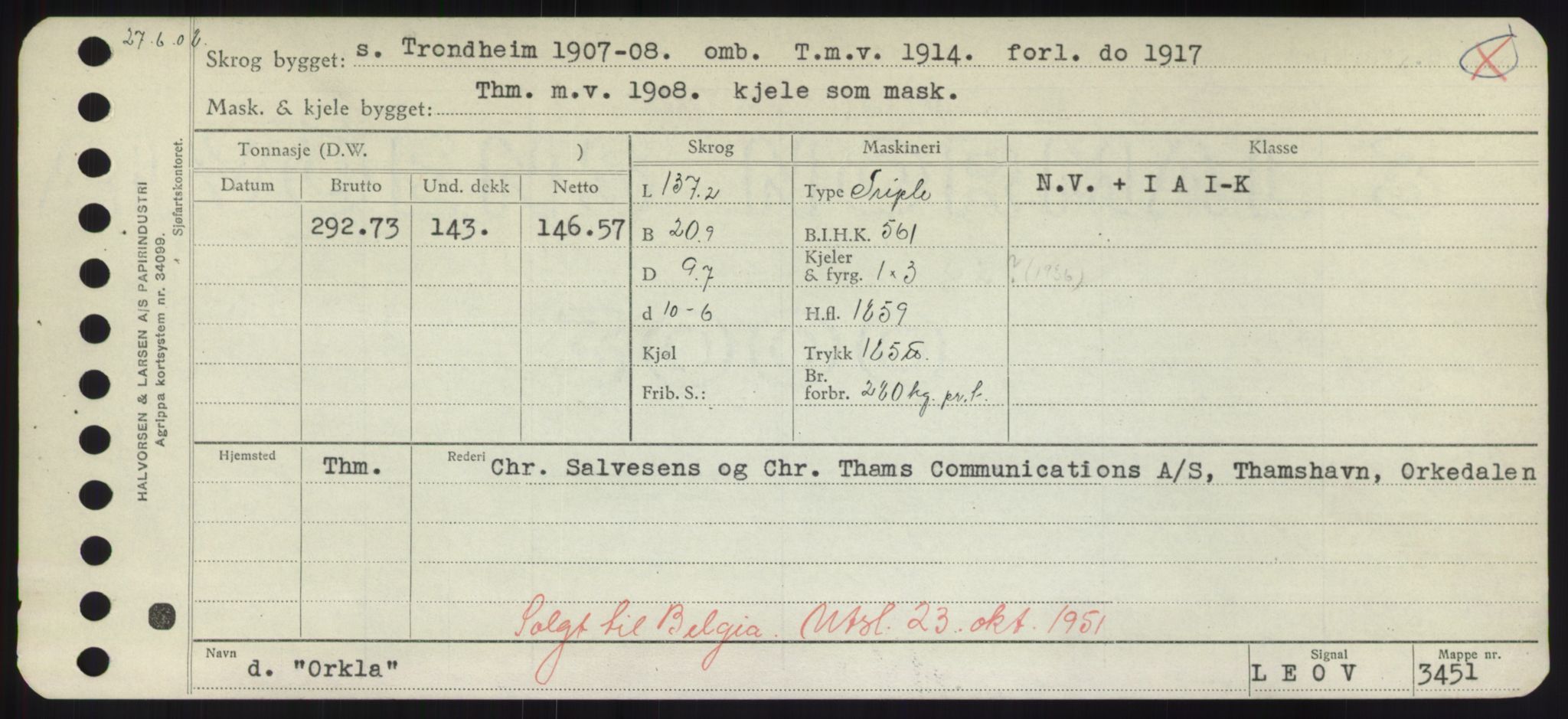 Sjøfartsdirektoratet med forløpere, Skipsmålingen, RA/S-1627/H/Hd/L0028: Fartøy, O, p. 351