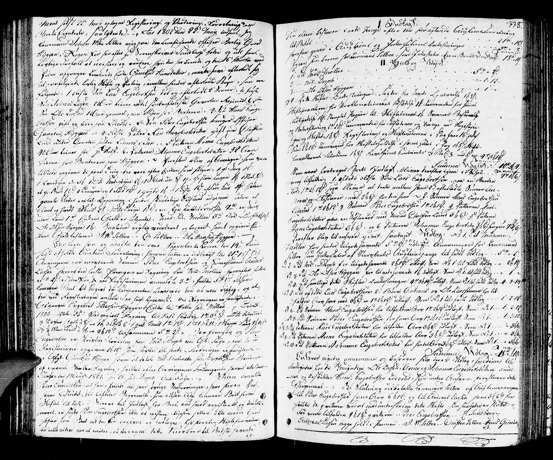 Lier, Røyken og Hurum sorenskriveri, AV/SAKO-A-89/H/Hc/L0008: Skifteprotokoll, 1799-1805, p. 337b-338a