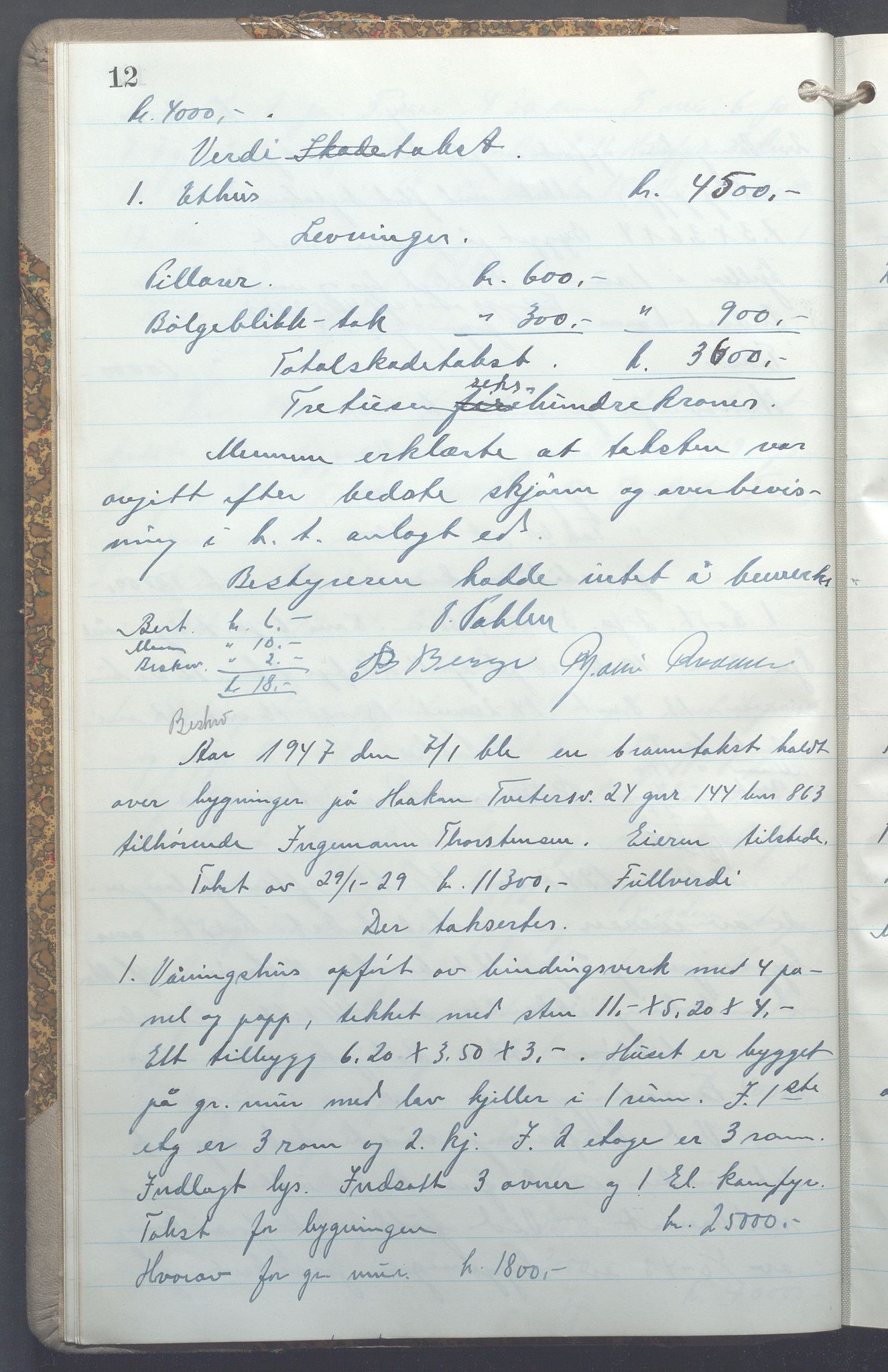 Lensmennene i Aker, OBA/A-10133/F/Fc/L0037: Branntakstprotokoll, 1944-1946, p. 12