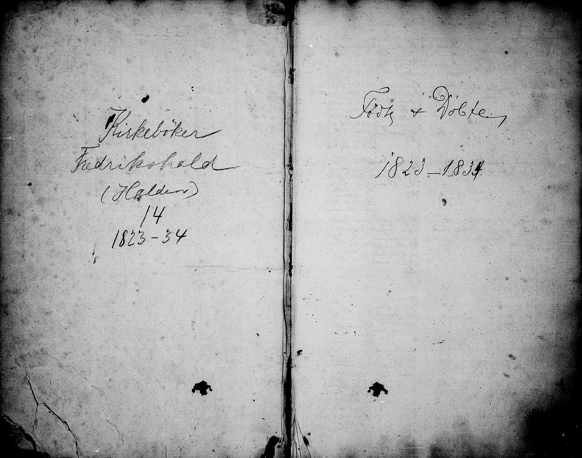 Halden prestekontor Kirkebøker, SAO/A-10909/F/Fa/L0004: Parish register (official) no. I 4, 1823-1834