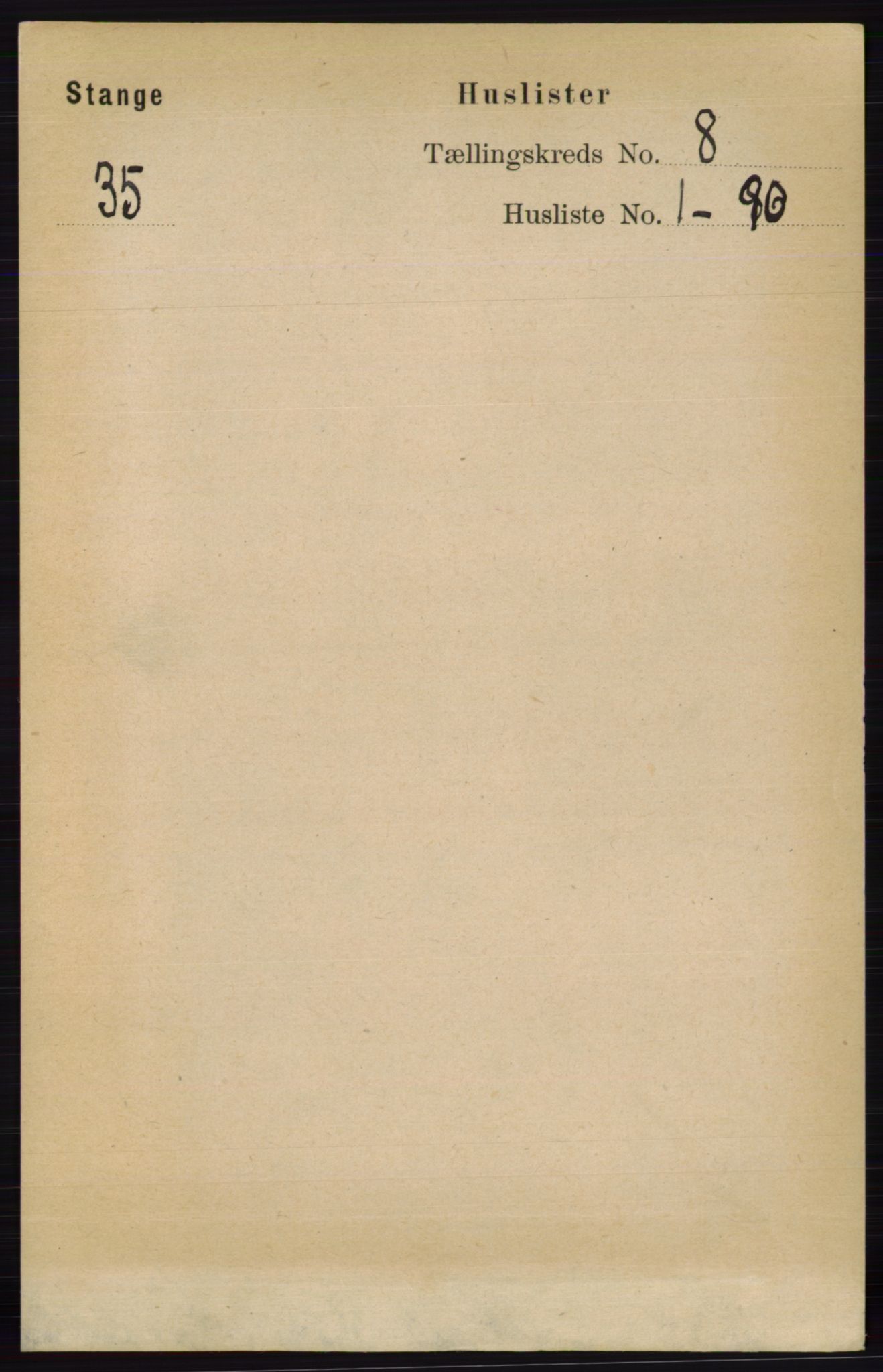 RA, 1891 census for 0417 Stange, 1891, p. 5242