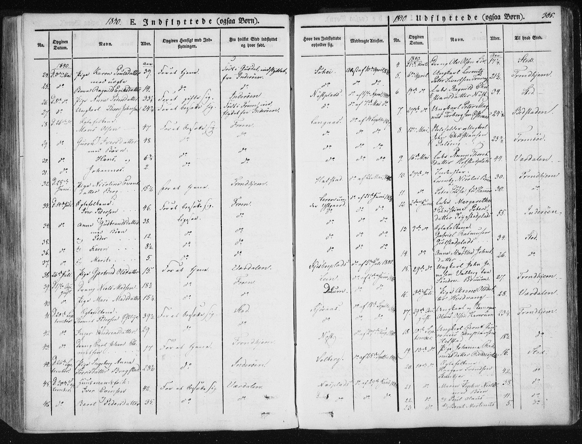 Ministerialprotokoller, klokkerbøker og fødselsregistre - Nord-Trøndelag, SAT/A-1458/735/L0339: Parish register (official) no. 735A06 /1, 1836-1848, p. 305