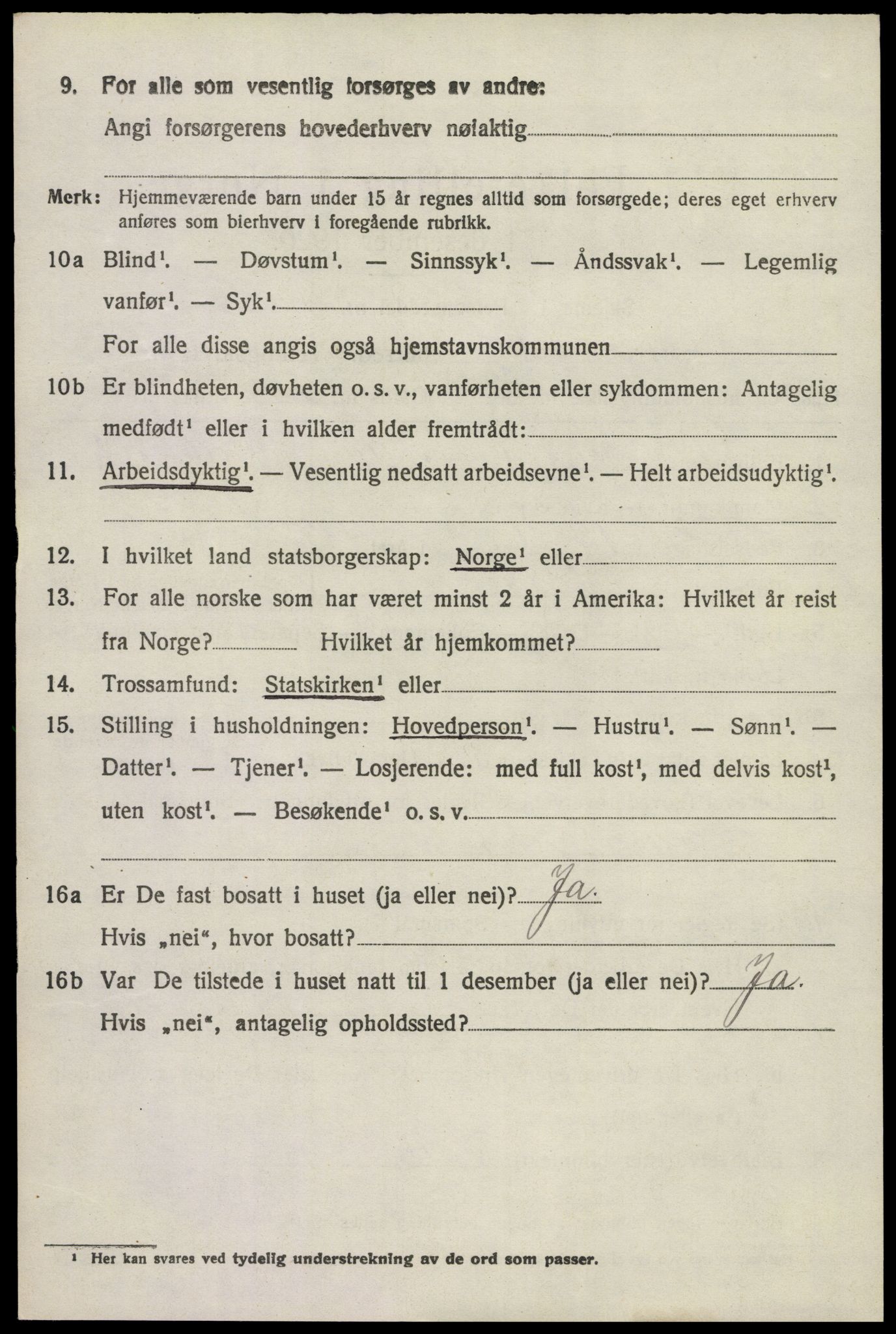 SAKO, 1920 census for Brunlanes, 1920, p. 3340