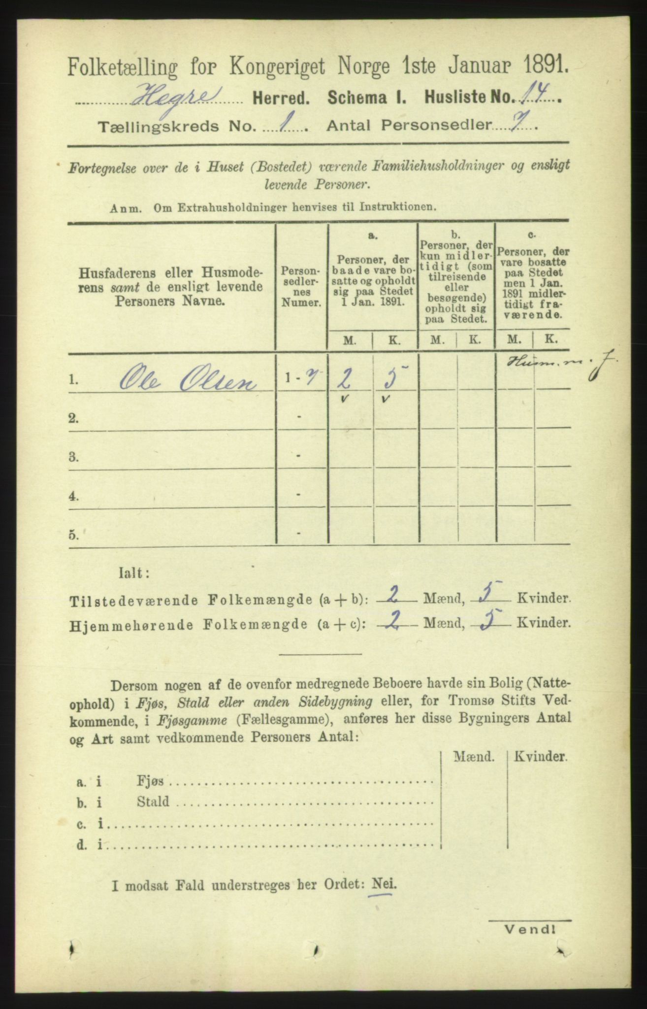 RA, 1891 census for 1712 Hegra, 1891, p. 34