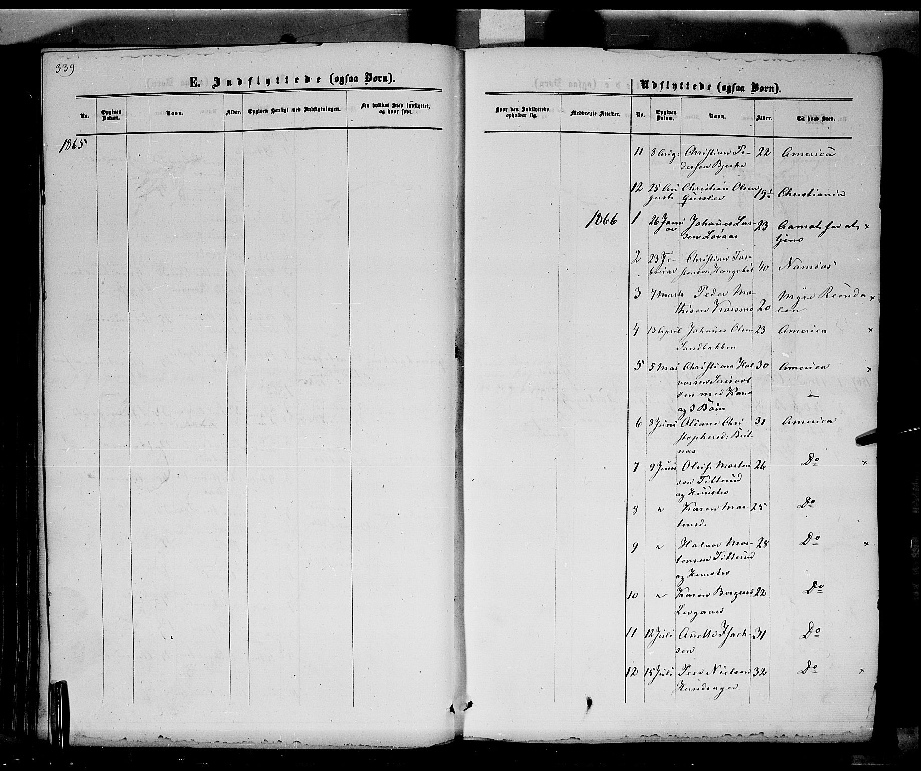 Hof prestekontor, SAH/PREST-038/H/Ha/Haa/L0009: Parish register (official) no. 9, 1862-1877, p. 339