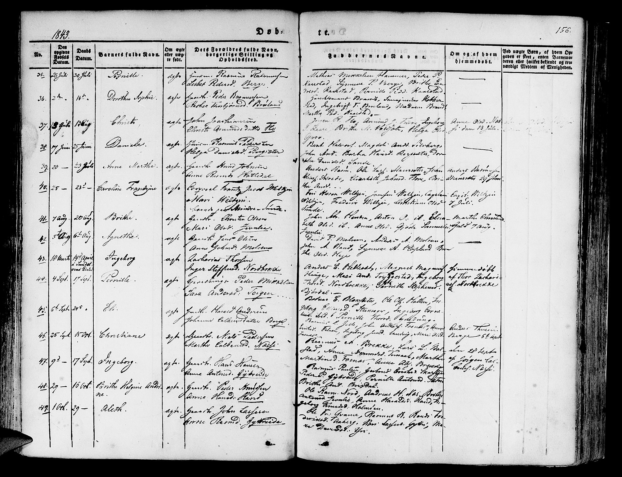 Innvik sokneprestembete, SAB/A-80501: Parish register (official) no. A 4I, 1831-1846, p. 156