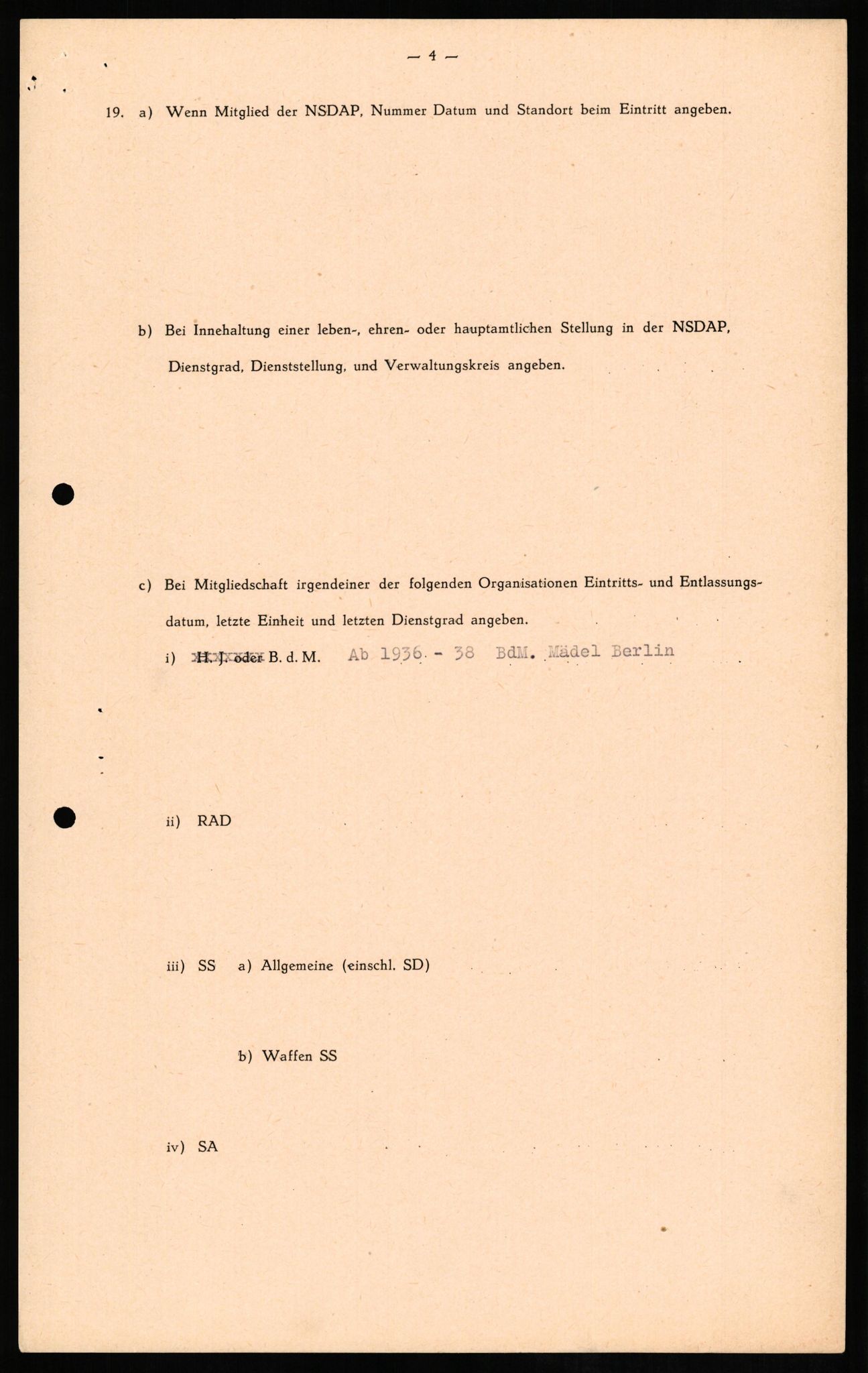 Forsvaret, Forsvarets overkommando II, RA/RAFA-3915/D/Db/L0011: CI Questionaires. Tyske okkupasjonsstyrker i Norge. Tyskere., 1945-1946, p. 507