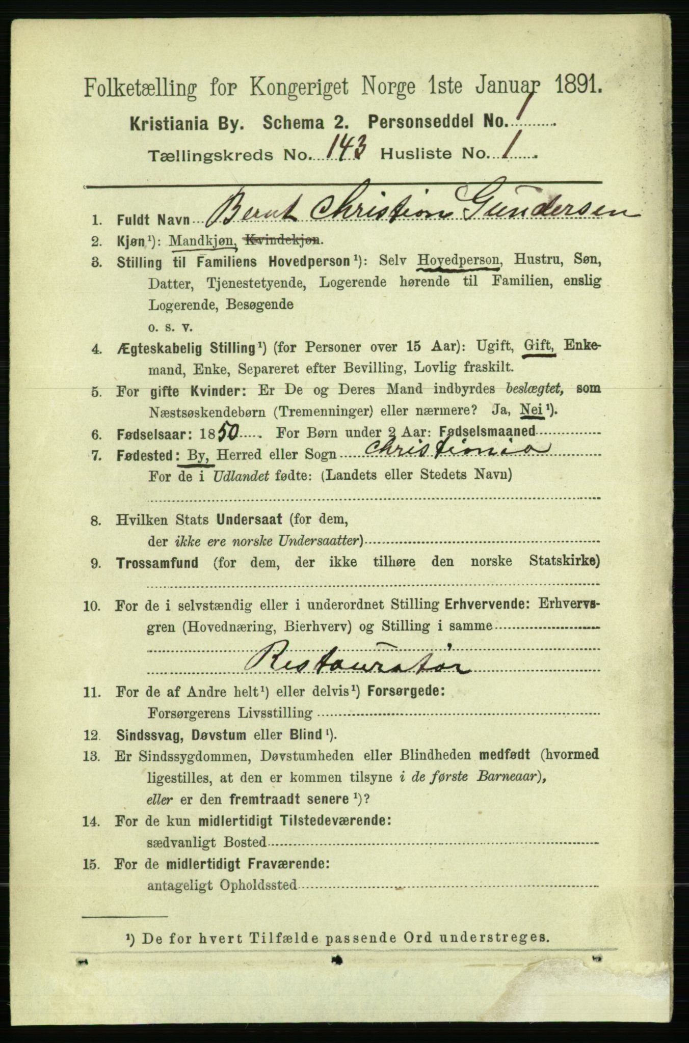 RA, 1891 census for 0301 Kristiania, 1891, p. 78719