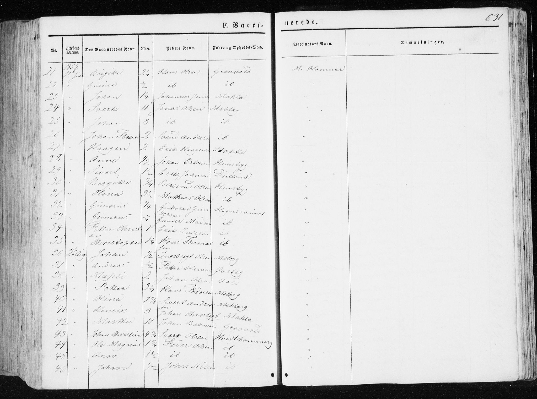 Ministerialprotokoller, klokkerbøker og fødselsregistre - Nord-Trøndelag, SAT/A-1458/709/L0074: Parish register (official) no. 709A14, 1845-1858, p. 631