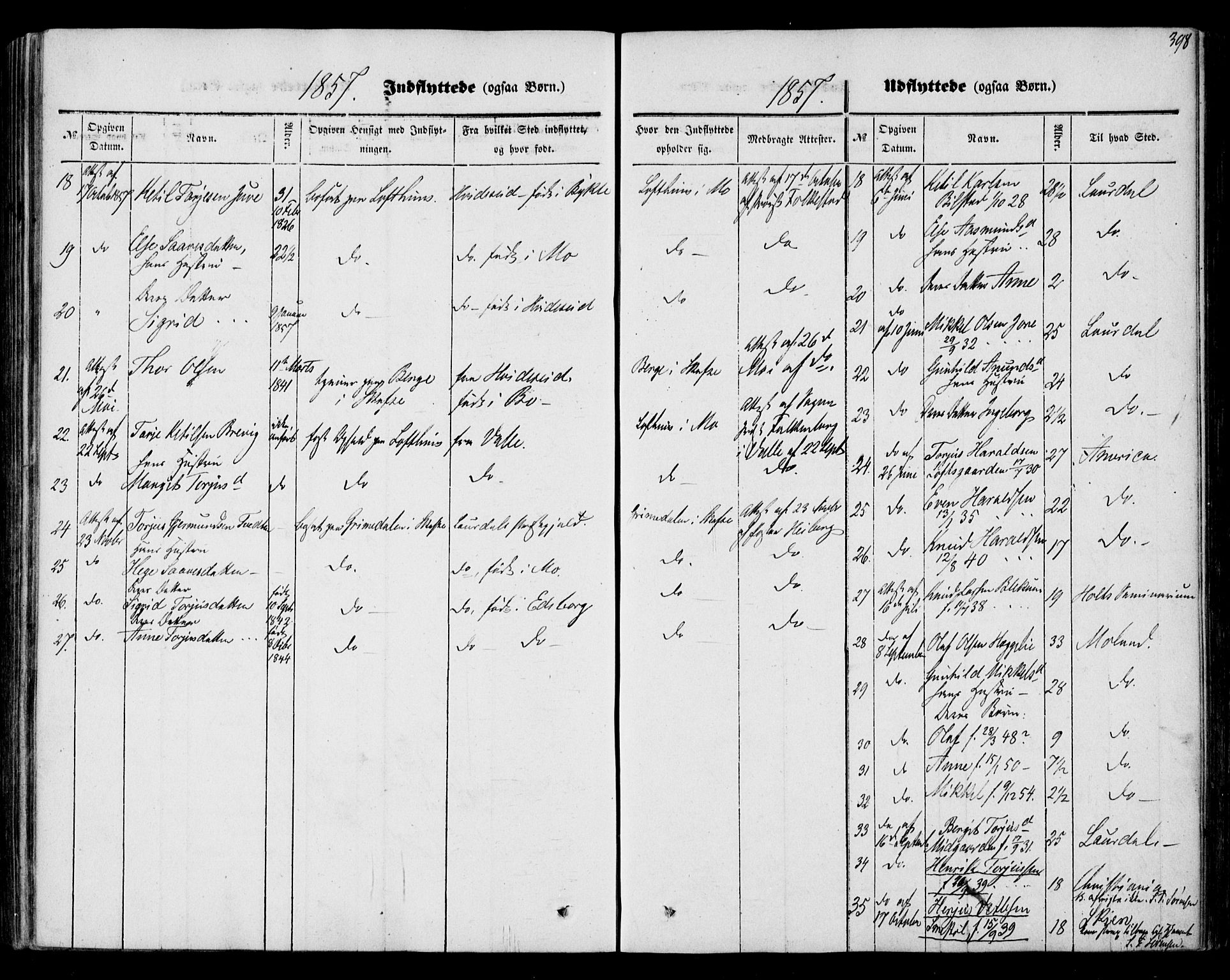 Mo kirkebøker, SAKO/A-286/F/Fa/L0005: Parish register (official) no. I 5, 1844-1864, p. 398